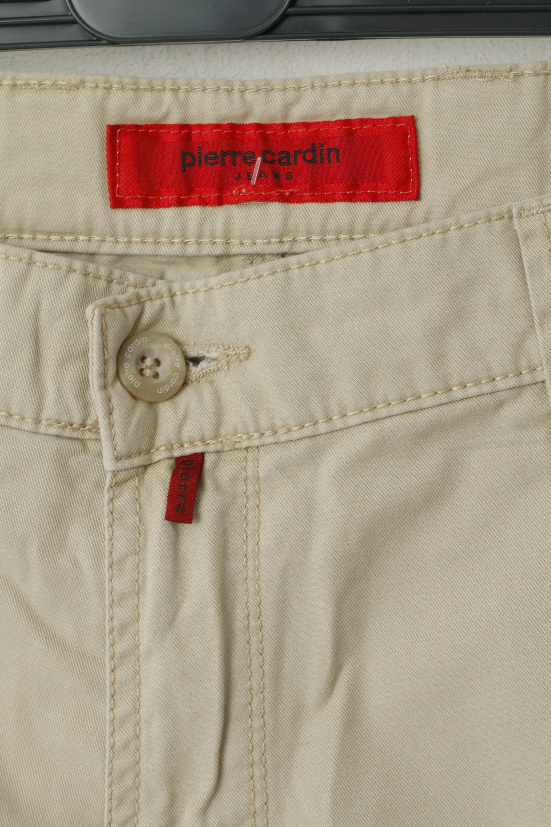Pierre Cardin Jeans Men 35 50 Shorts Beige Cotton Casual Cropped Pants - Image 2