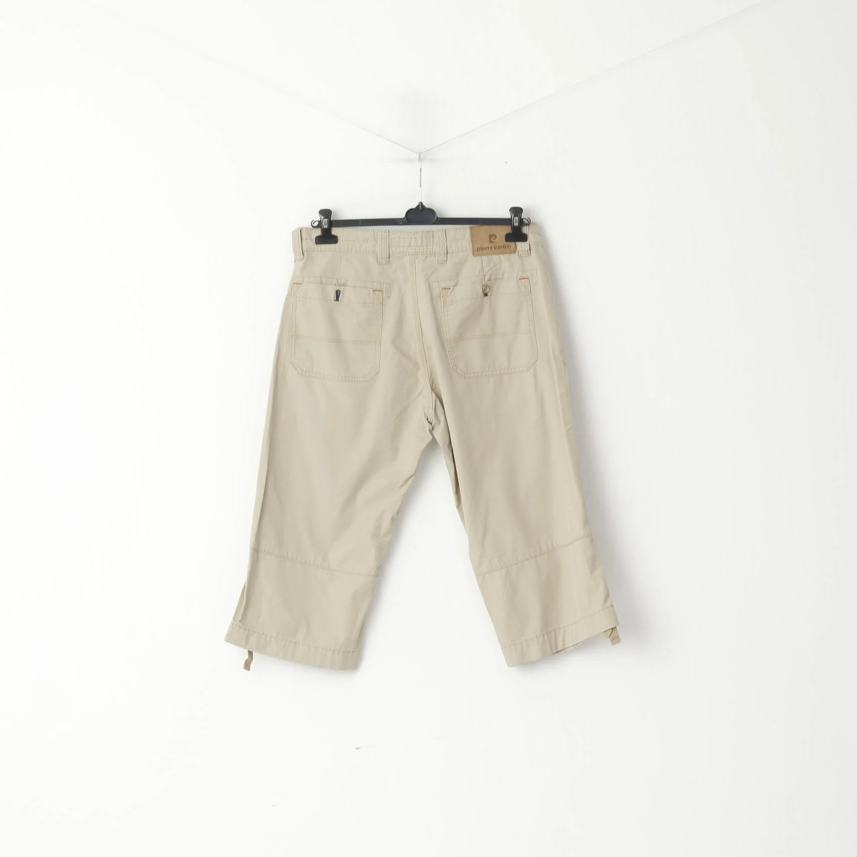 Pierre Cardin Jeans Men 35 50 Shorts Beige Cotton Casual Cropped Pants - Image 6