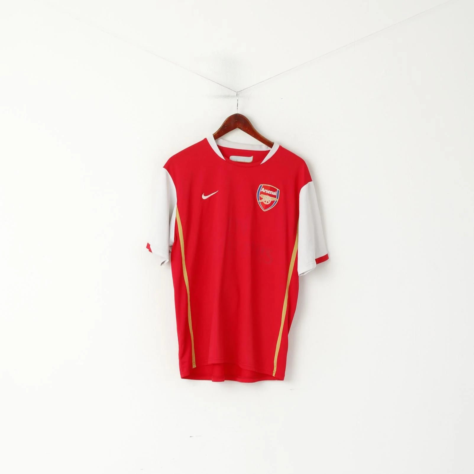 Nike Arsenal Men L Shirt Red Football Min #2 Jersey Sportswear Vintage Top