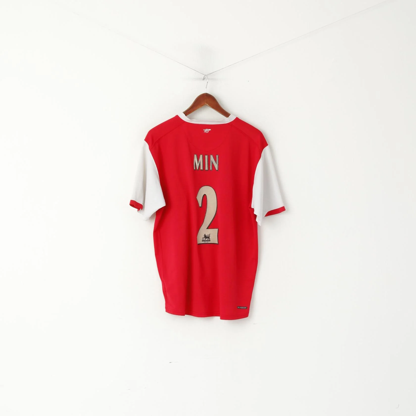 Nike Arsenal Men L Shirt Red Football Min #2 Jersey Sportswear Vintage Top - Image 6