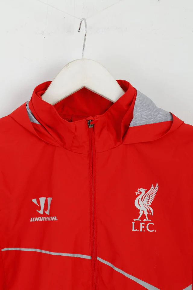 Warrior Boys MB 134 Jacket Red LFC Liverpool Football Hooded Zip Up Top - Image 2