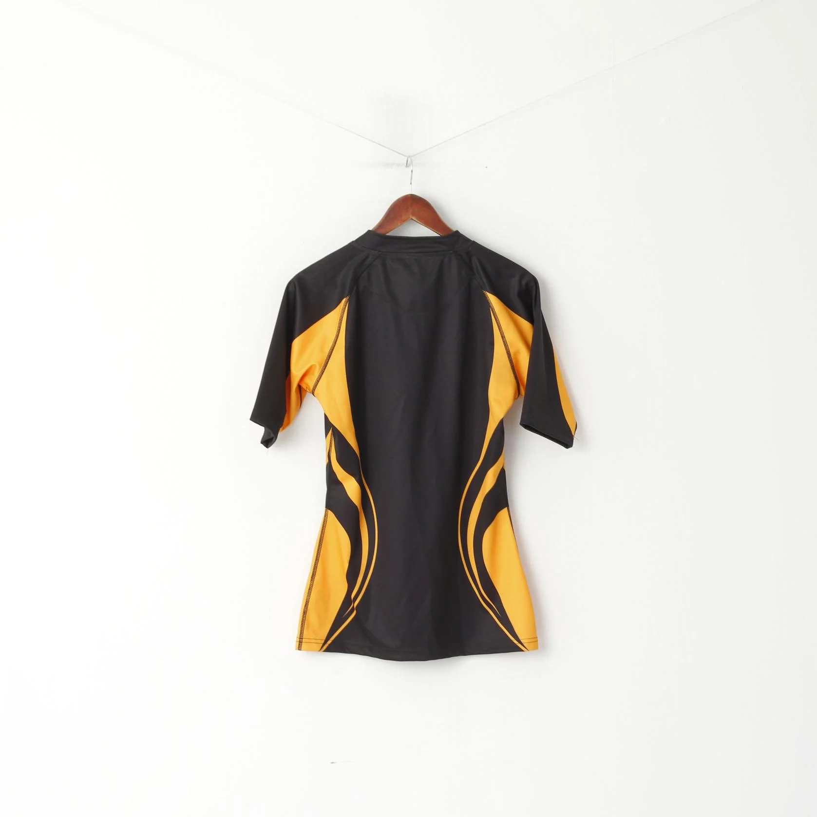 New Kooga Women L Shirt Black Tight Fit Curve Rugby Performance Jersey Top - Image 5