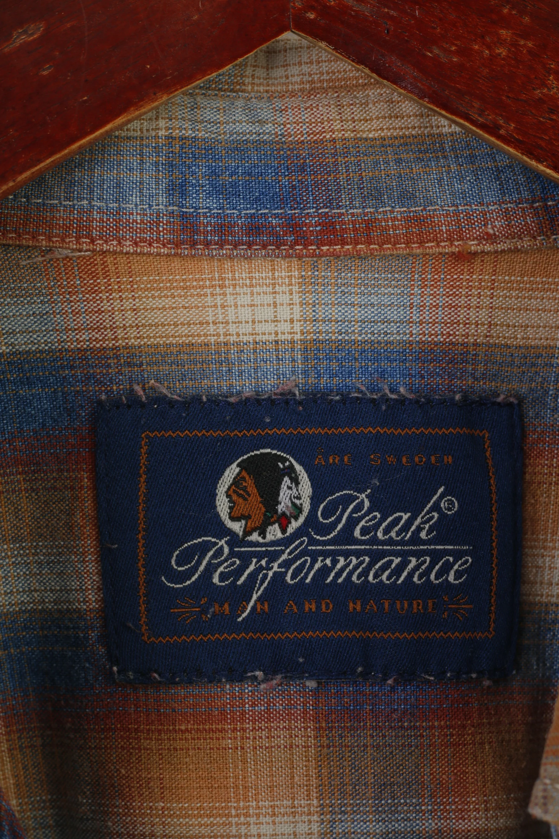 Peak Performance Women M Casual Shirt Brown Faded Check Cotton Outdoor Top - Image 4