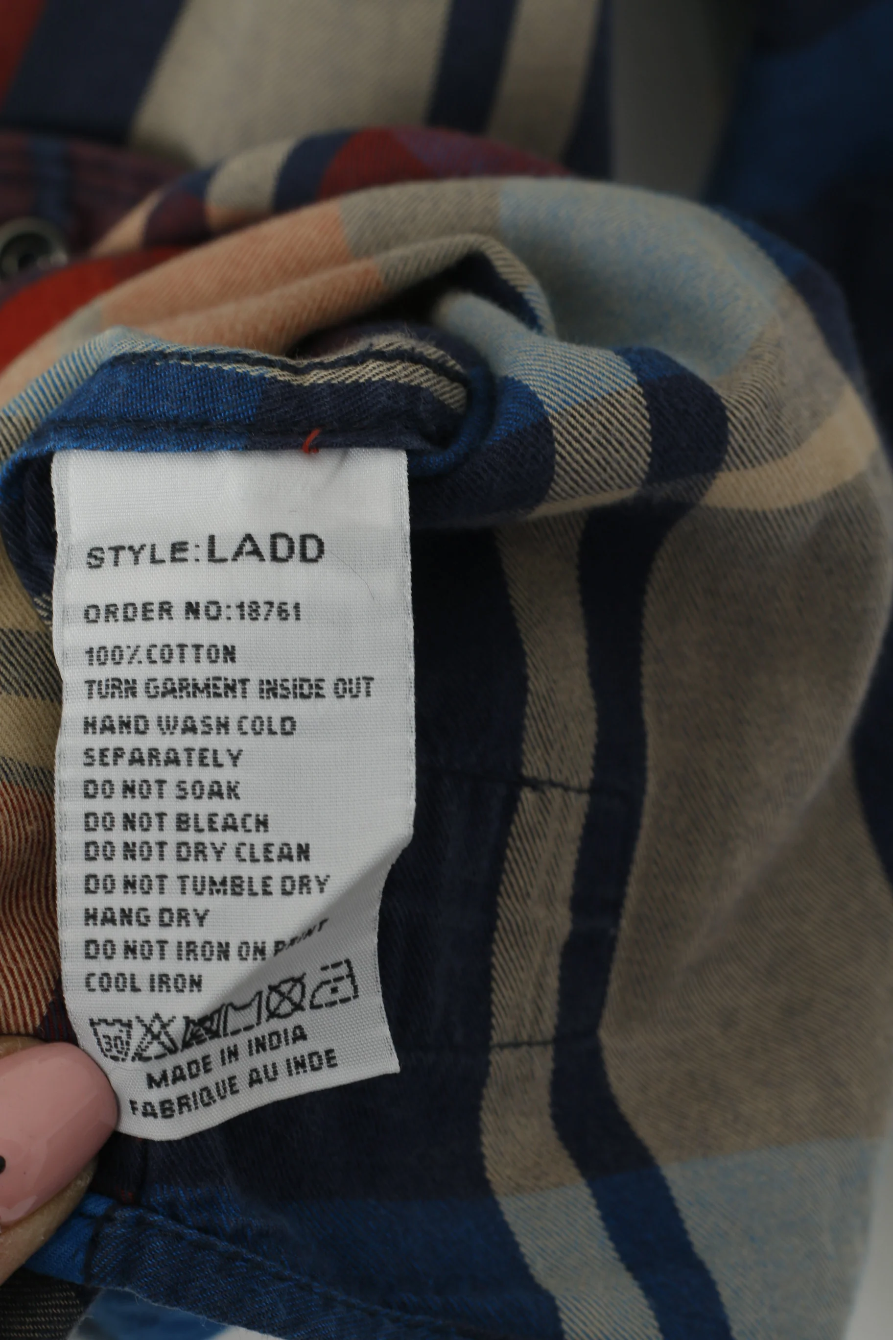 Cars Jeans Men L Casual Shirt Multi Colour Check Cotton Snap Pocket Long Sleeve Top - Image 5