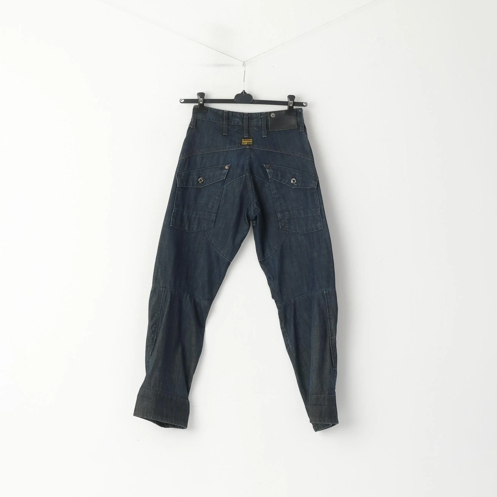 G-Star Raw Men W 27 L 30 Jeans Trousers Navy Cotton Denim Scuba Elwood Loose Pants - Image 6