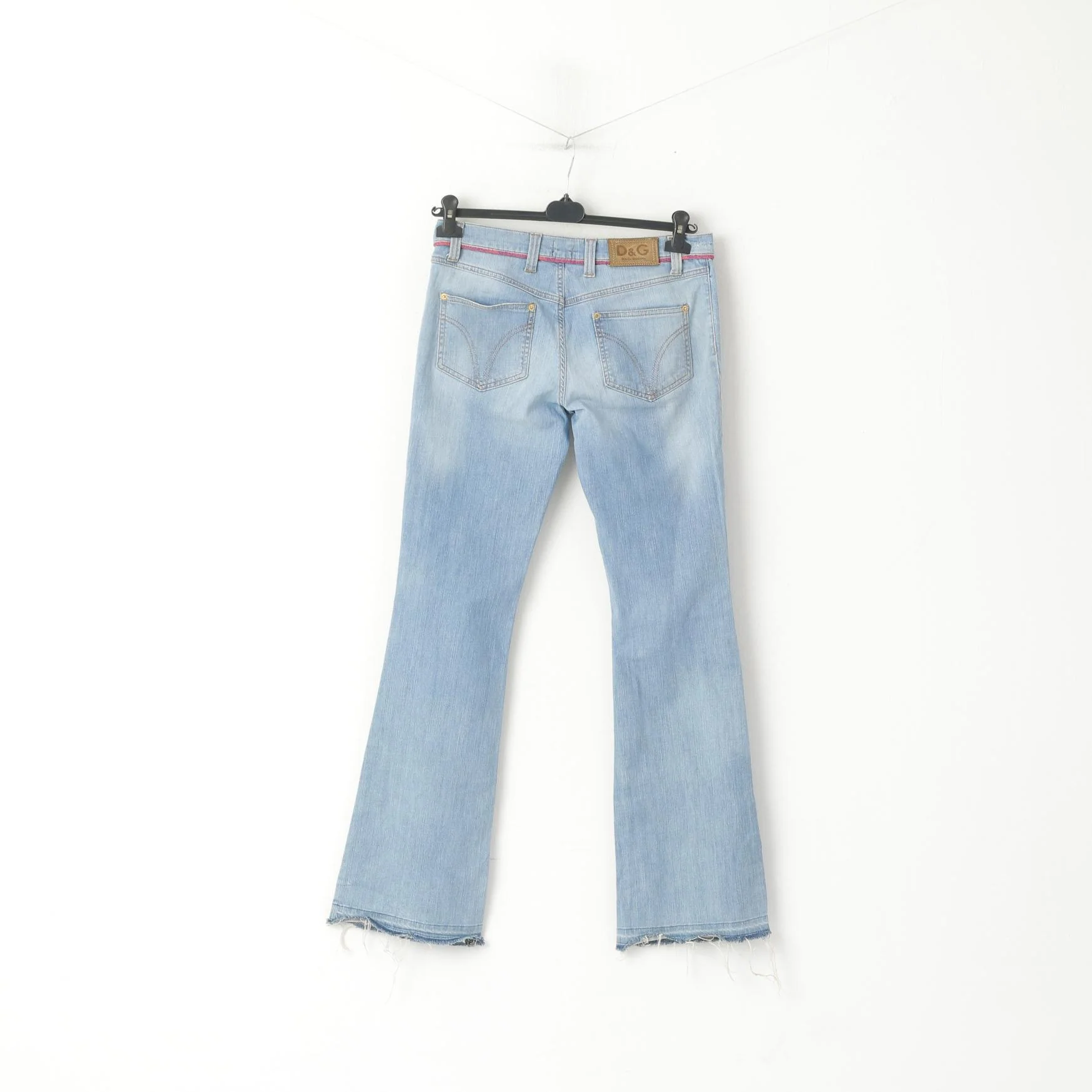 Dolce & Gabbana Women 31 Jeans Trousers Blue Cotton Vintage Bootcut Pants - Image 7