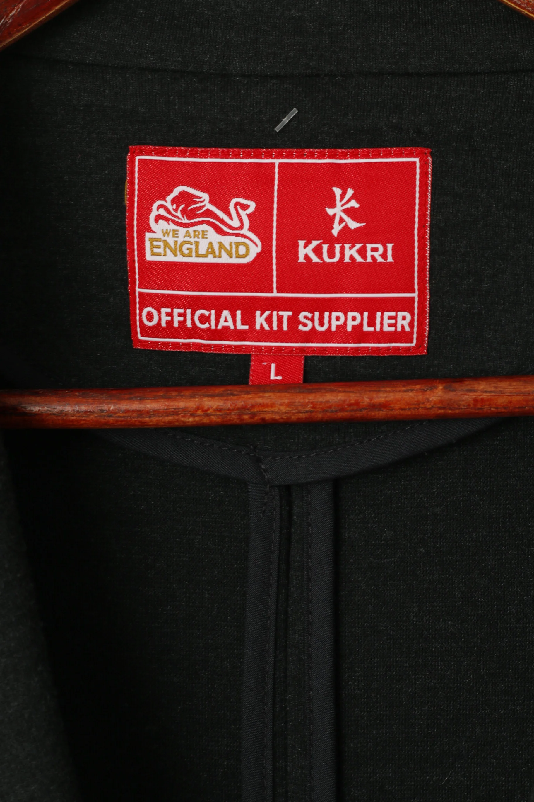 Kukri Men L Blazer Charcoal Official England Rugby Sport Single Breasted Jacket - Image 4