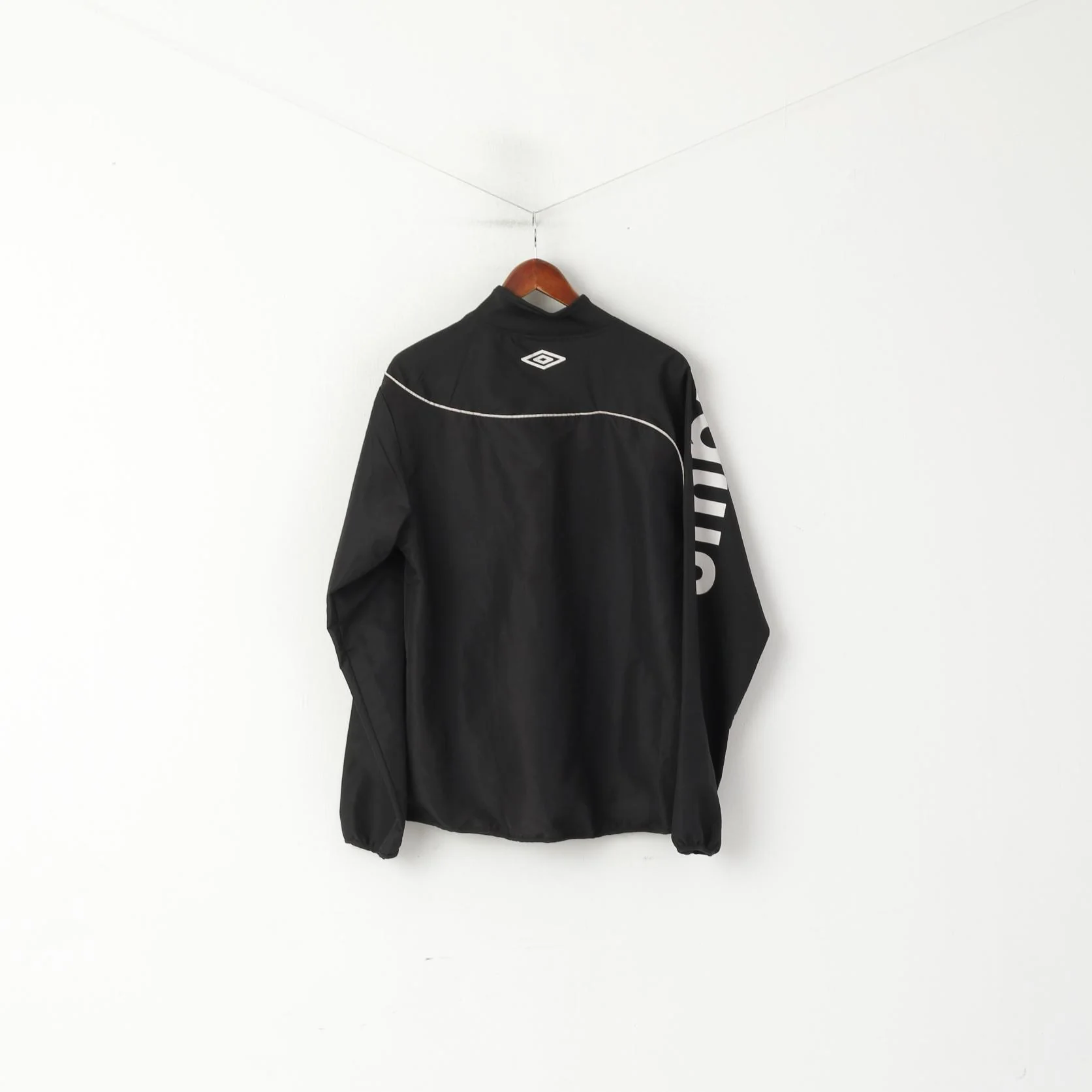 Umbro Men M Pullover Jacket Black Sportswear Training Lightweight Top - Image 6