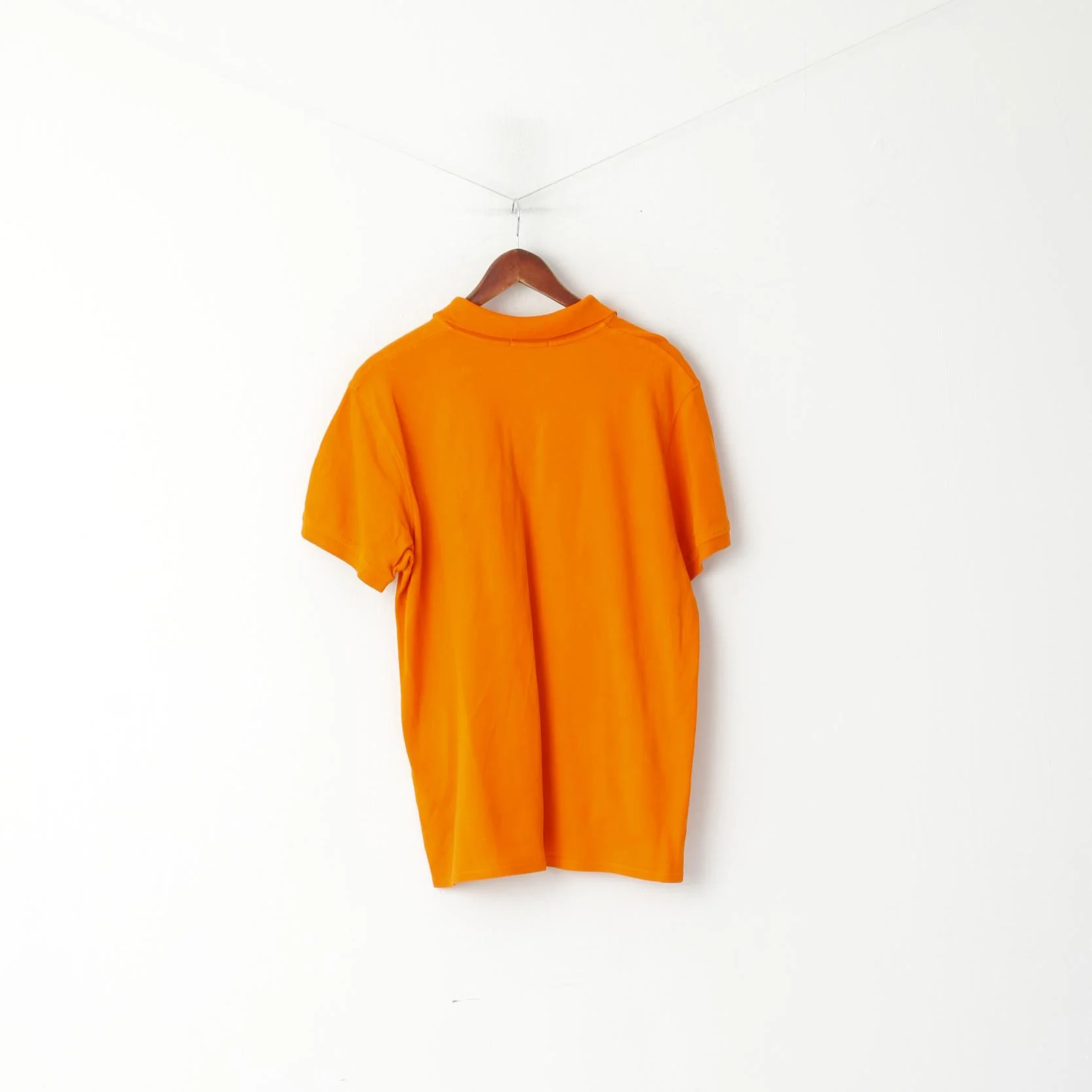 Lyle & Scott Club Men XL Polo Shirt Orange Cotton Short Sleeve Detailed Buttons Top - Image 5