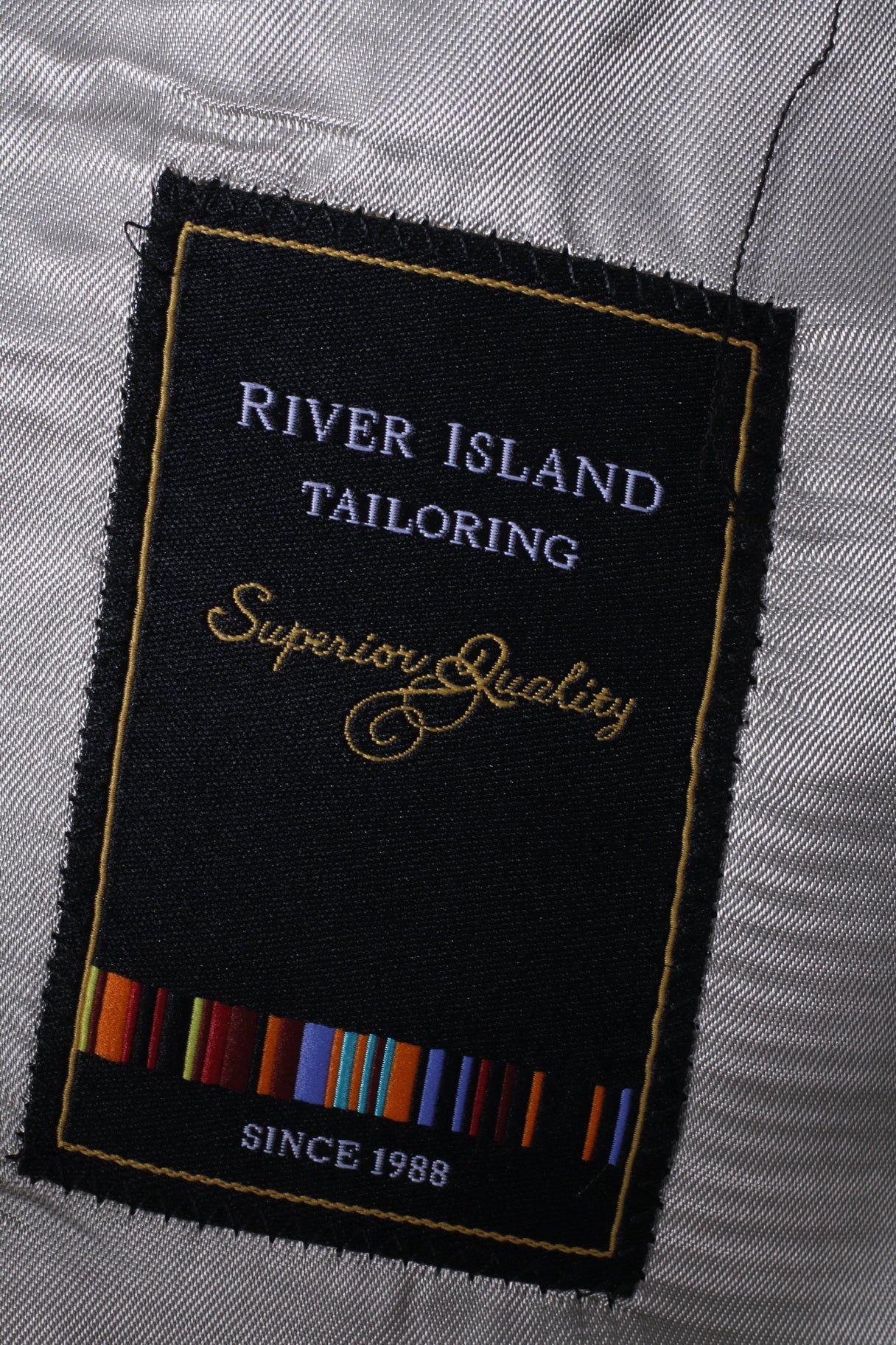 New River Island Mens 44R Blazer Black Striped Superior Quality Single Breasted Jacket - Image 7