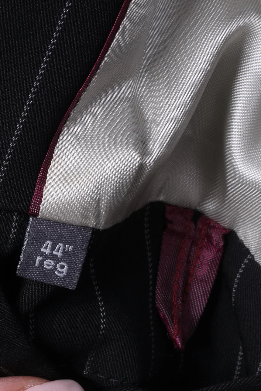 New River Island Mens 44R Blazer Black Striped Superior Quality Single Breasted Jacket - Image 8