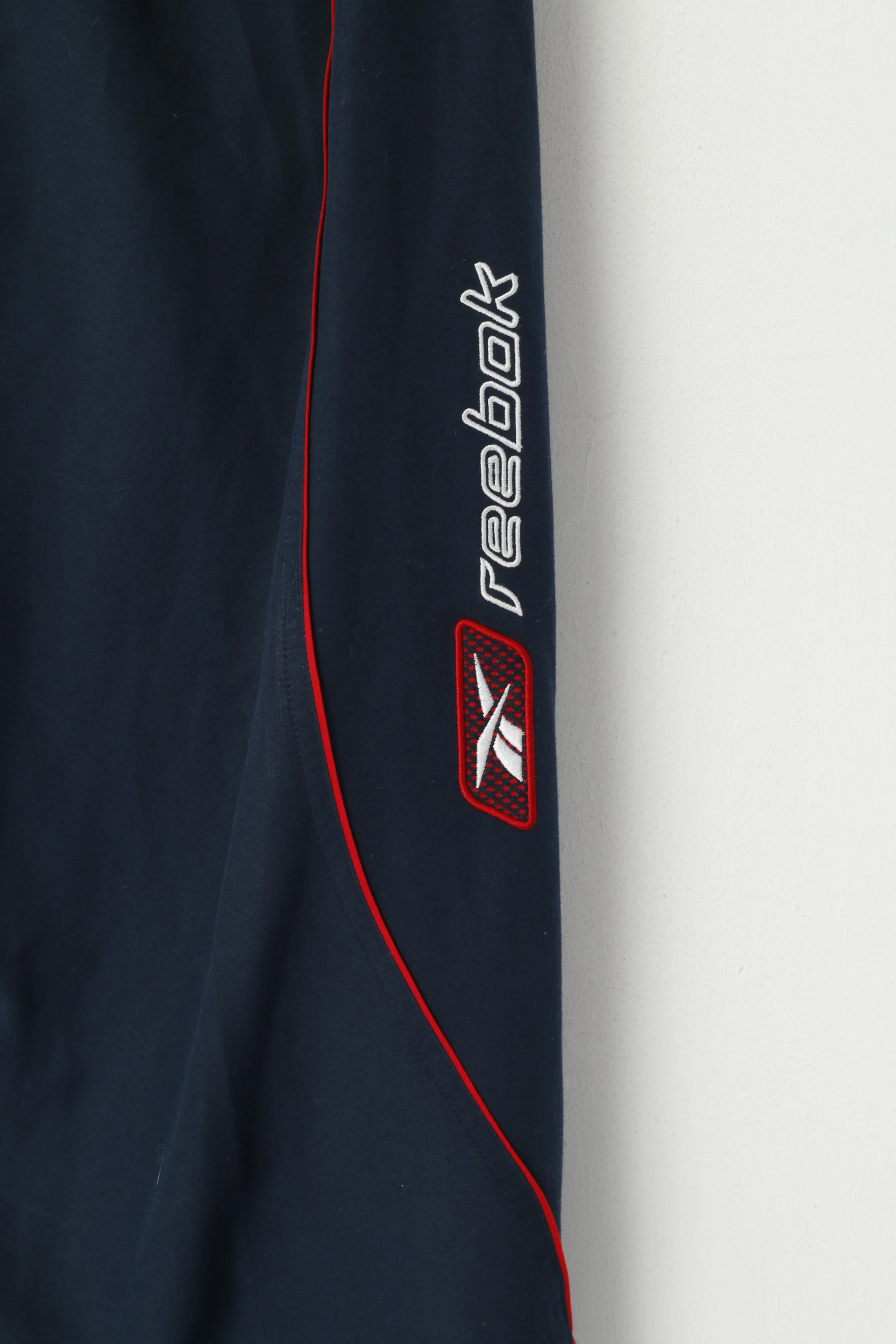 Reebok Men XL Sweapants Navy Sport Retro Pockets Activewear Track Bottoms Pants - Image 2