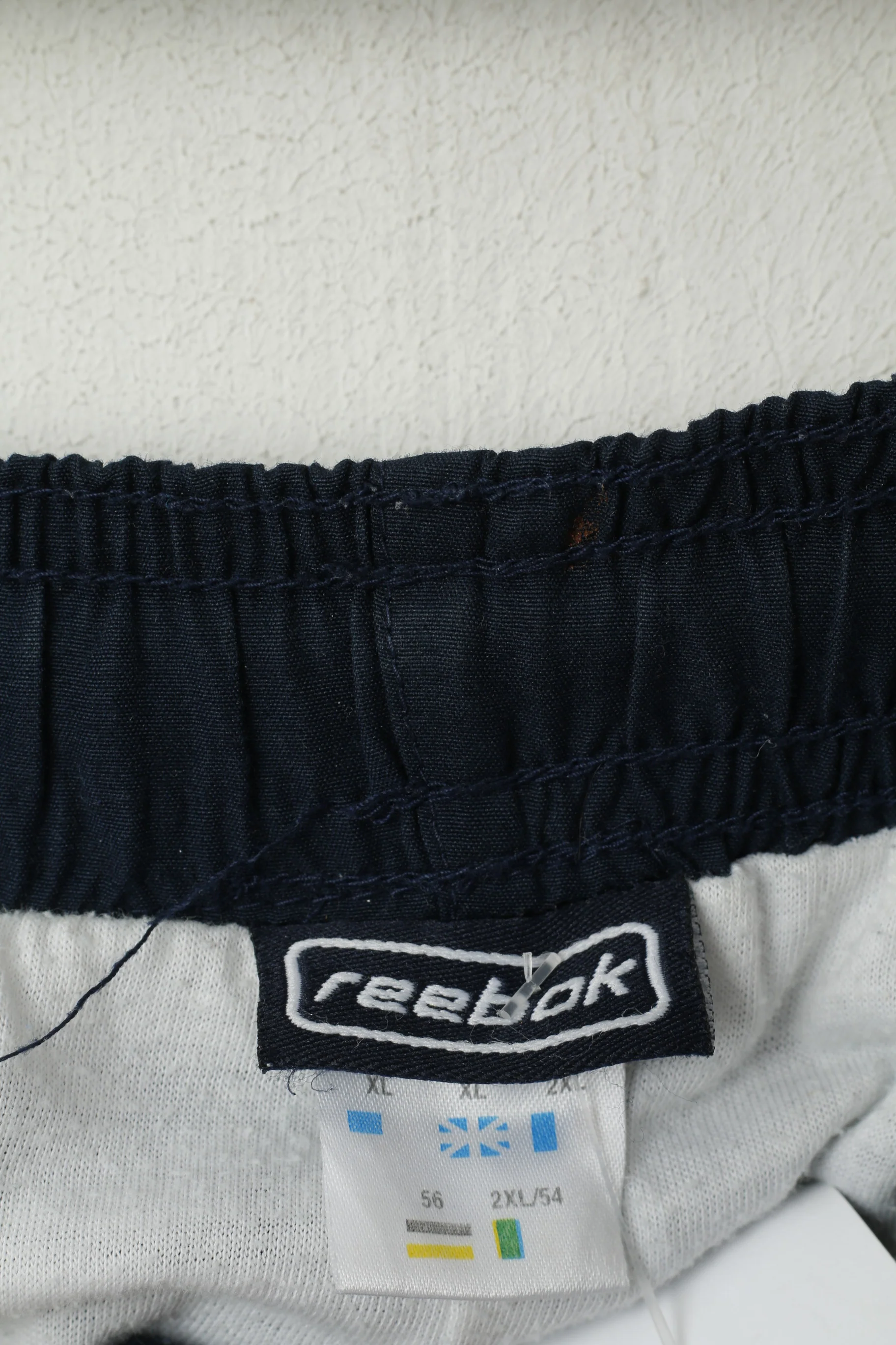 Reebok Men XL Sweapants Navy Sport Retro Pockets Activewear Track Bottoms Pants - Image 4