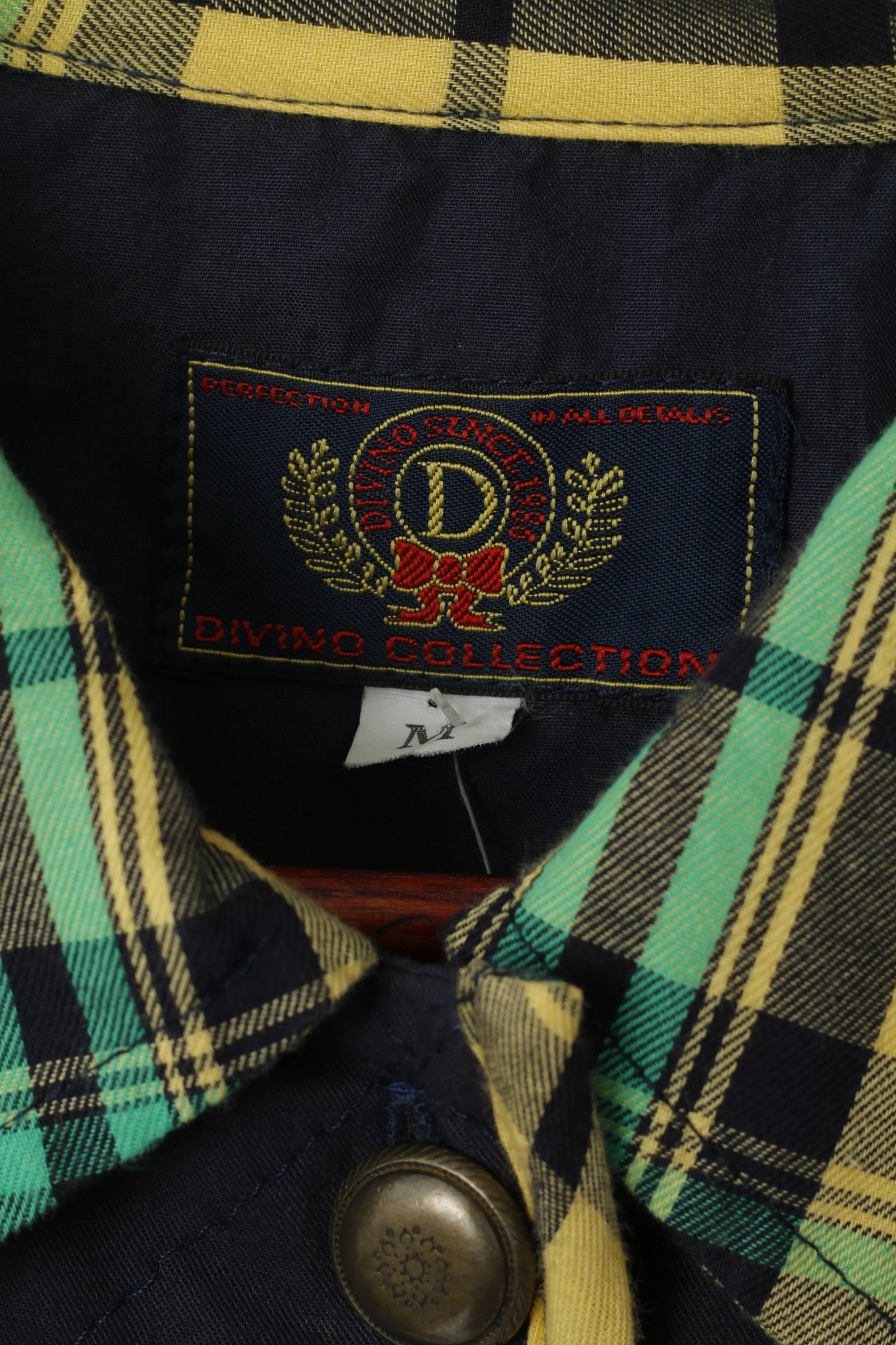 Divino Collection Women M Jacket Navy Quilted Cotton Classic Vintage Oversize Top - Image 4