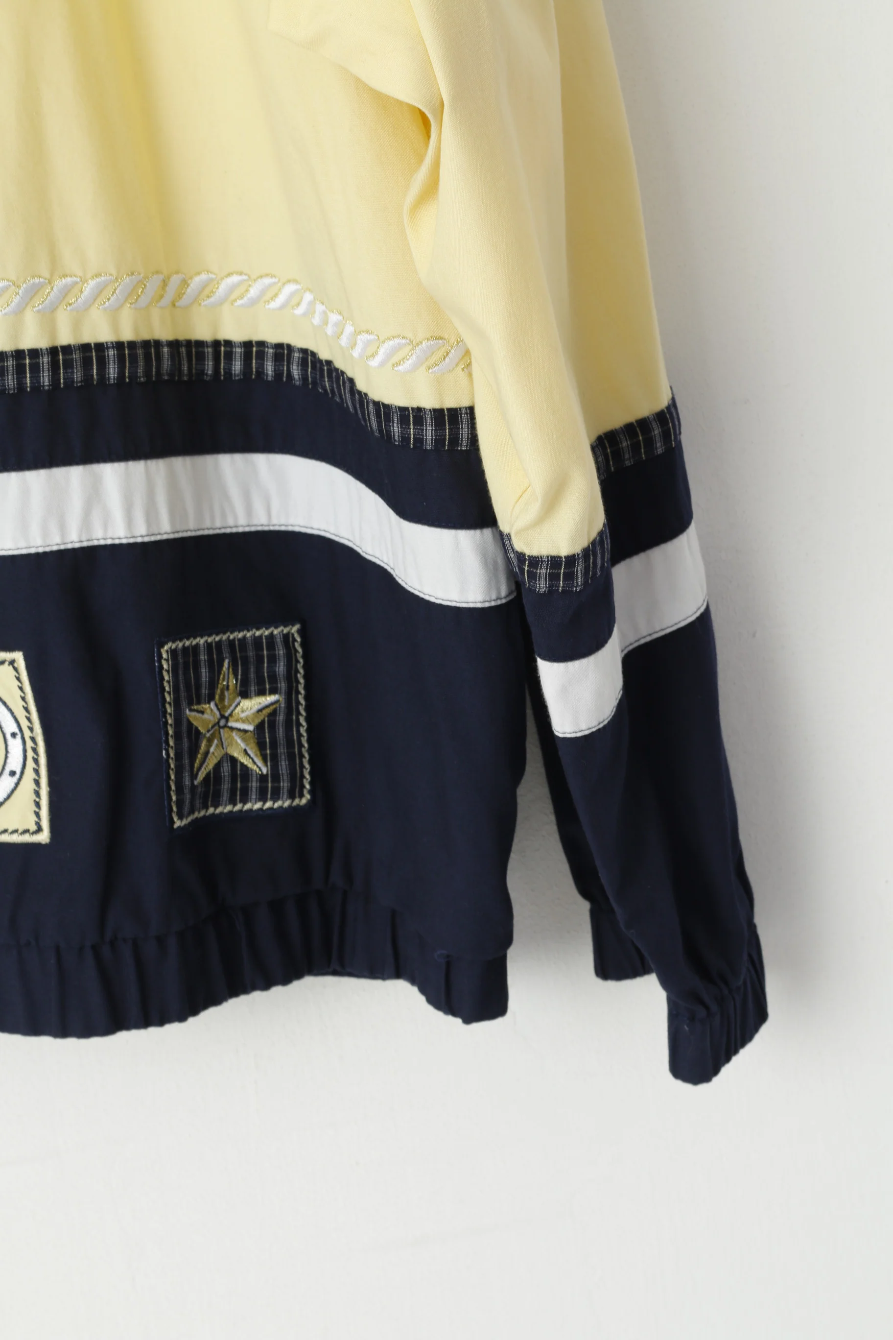 Napa Valley Women XL Jacket Yellow Cotton Vintage Lightweight Marine Retro Top - Image 3