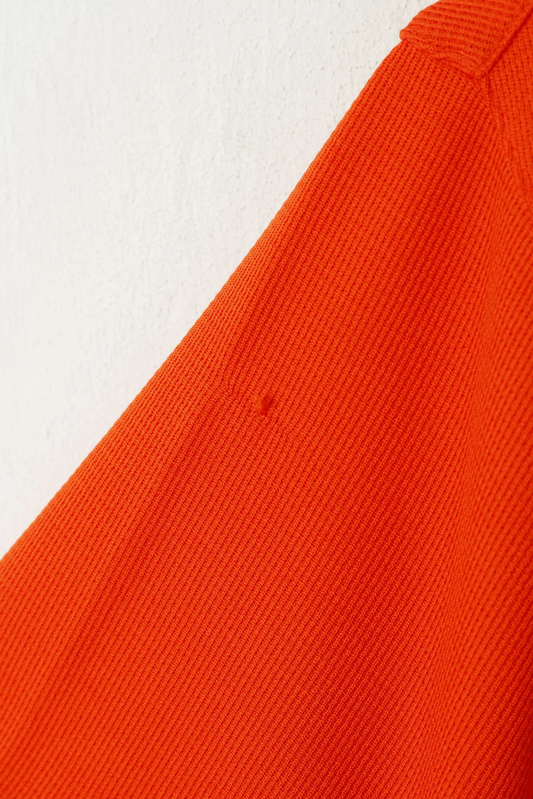 FILA Men 46/48 S Shirt Orange Performa V Neck Activewear Plain Jersey Top - Image 3