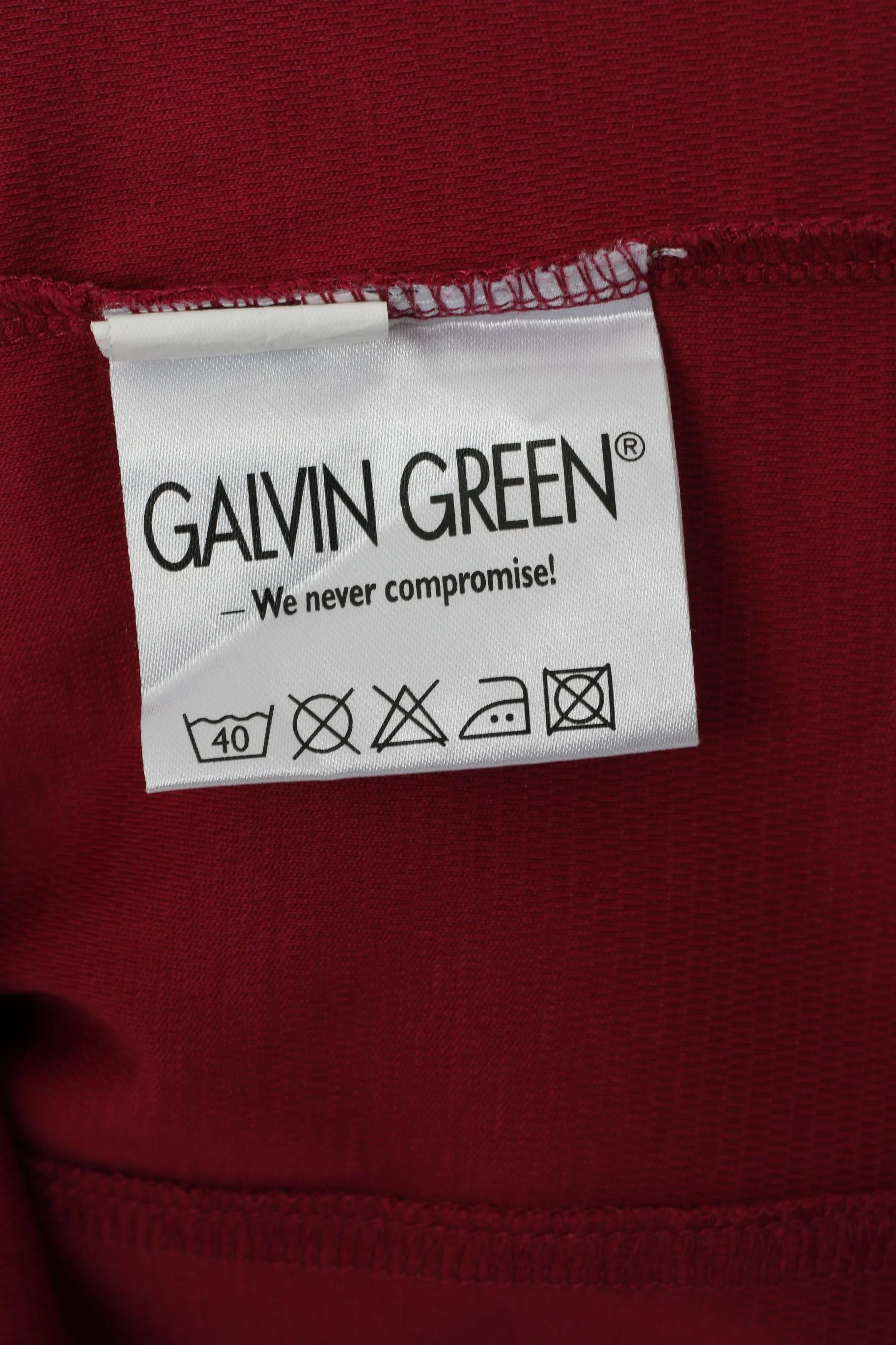 Galvin Green Men L Polo Shirt Maroon Cotton Golf Sport Snaps Short Sleeve Top - Image 4
