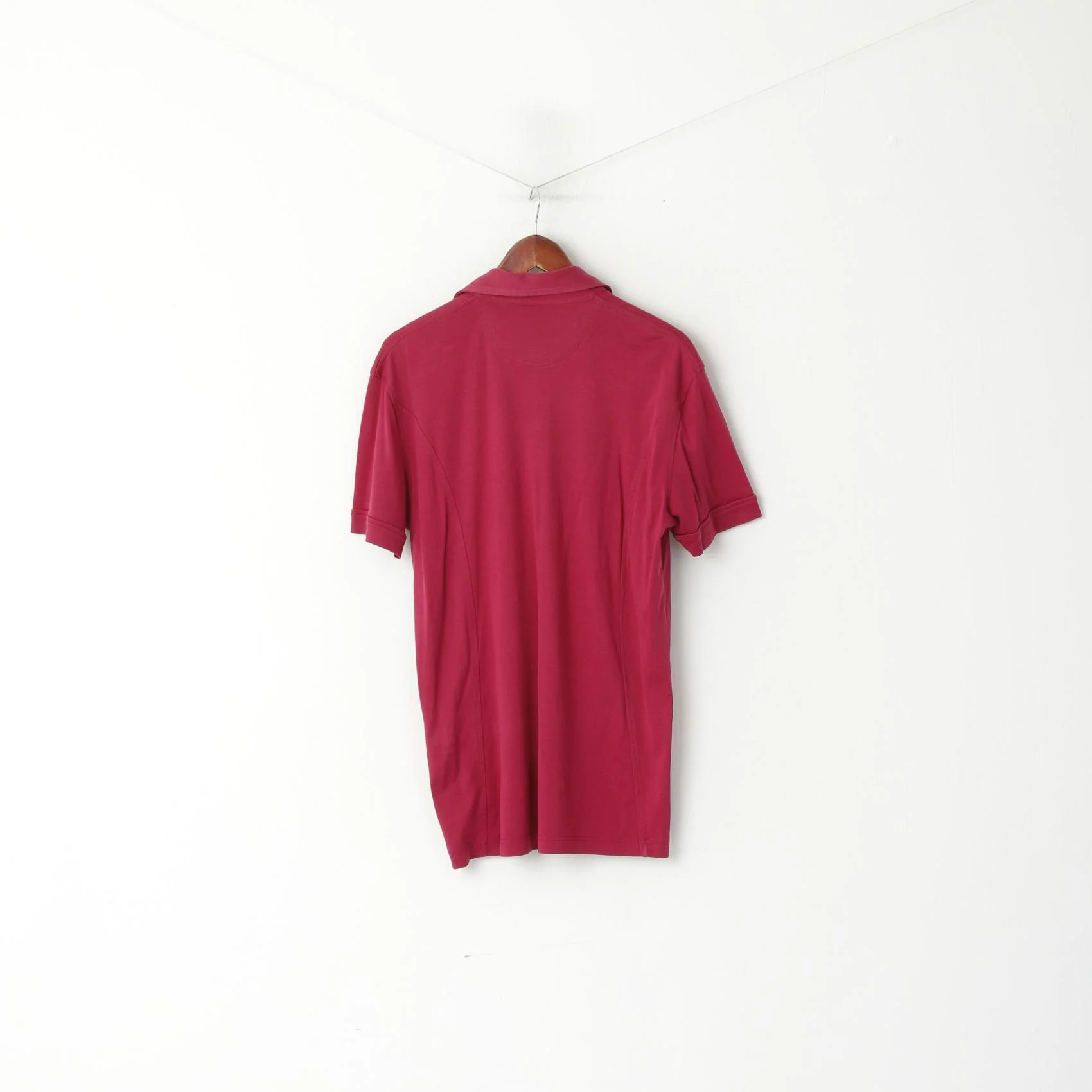 Galvin Green Men L Polo Shirt Maroon Cotton Golf Sport Snaps Short Sleeve Top - Image 5