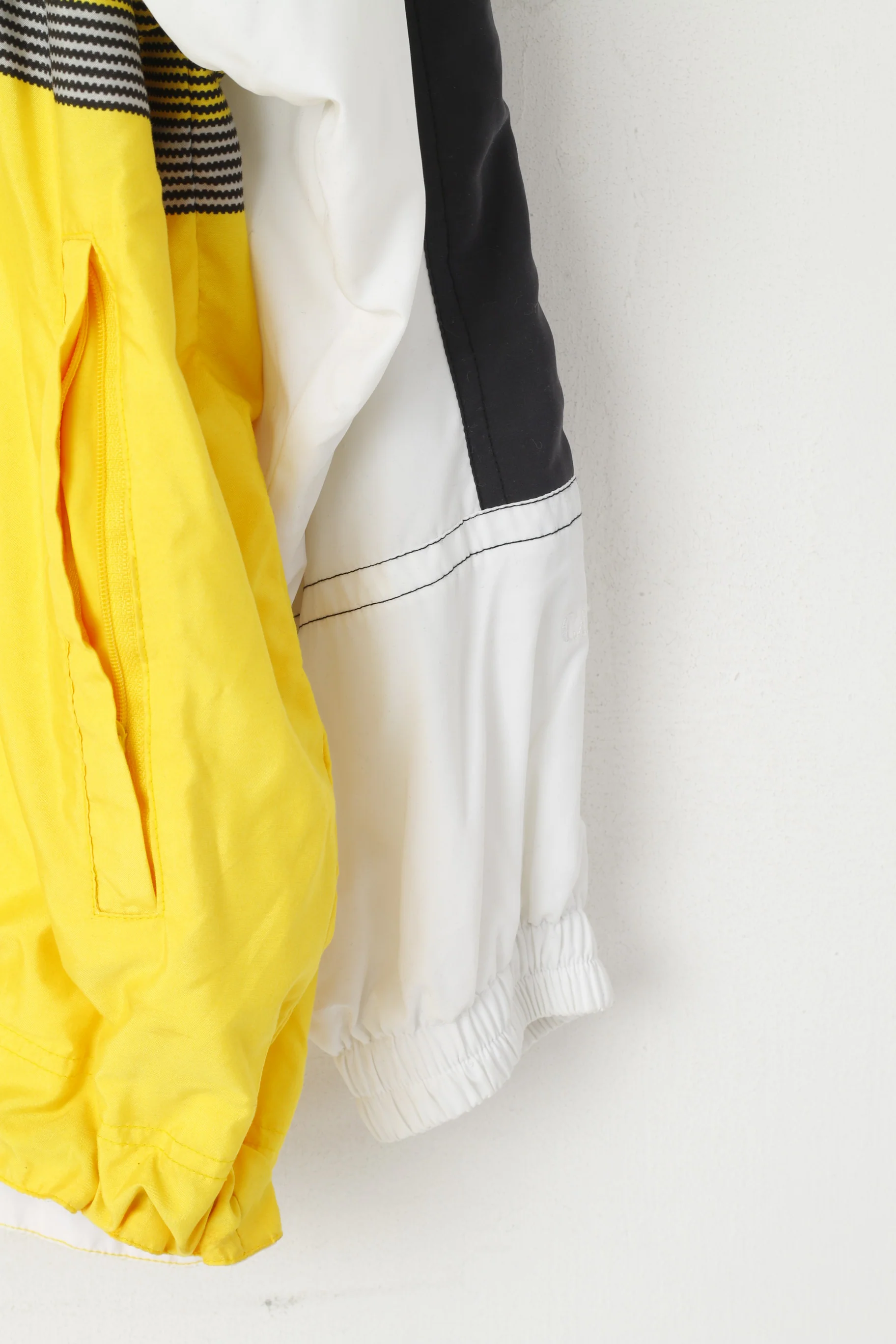 Canyon Men L Jacket White Vintage Bomber Sports Unlimited Zip Up Track Top - Image 3