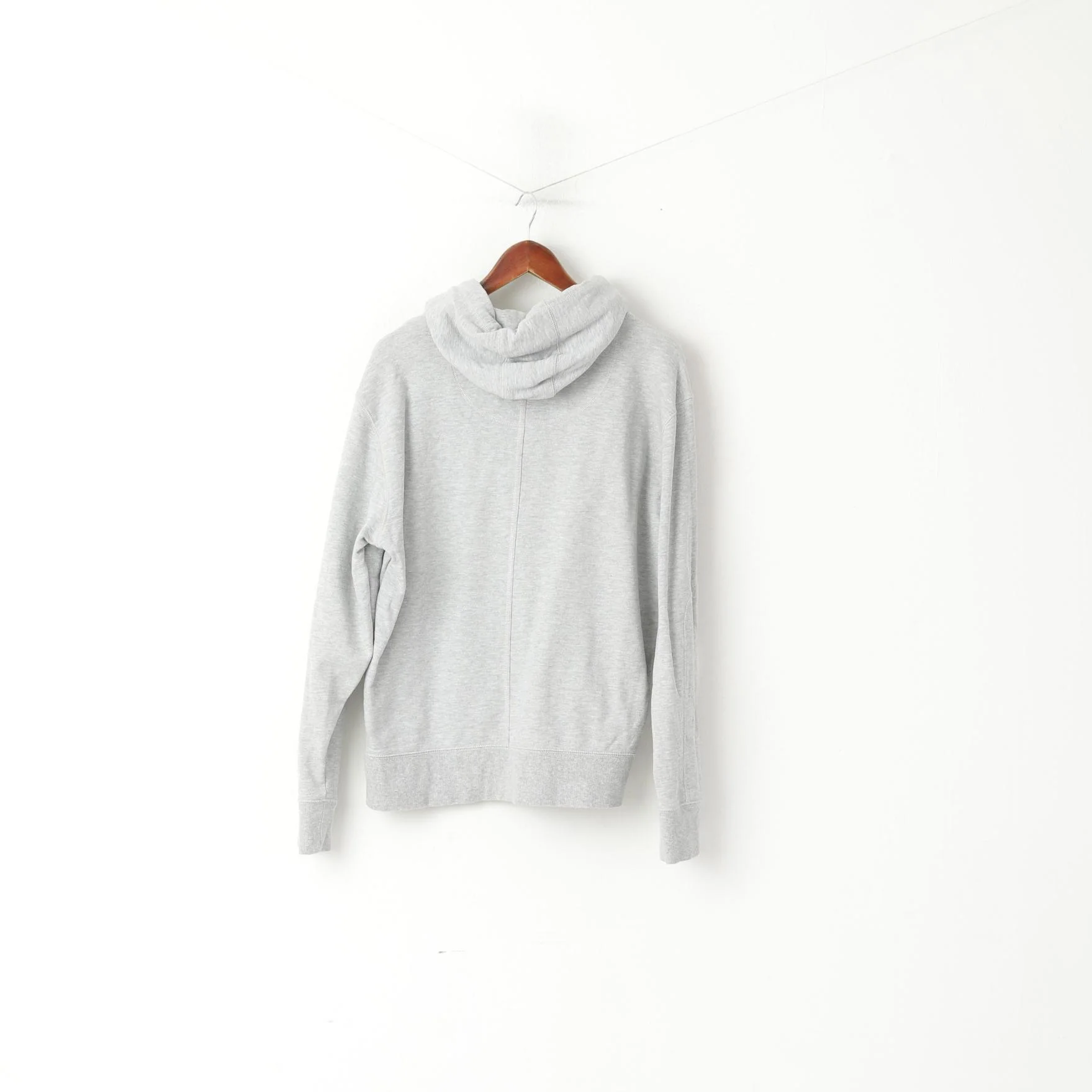 Police 883 Men 6 M Sweatshirt Grey Cotton Hooded Engineering in Milano Hoodie - Image 6