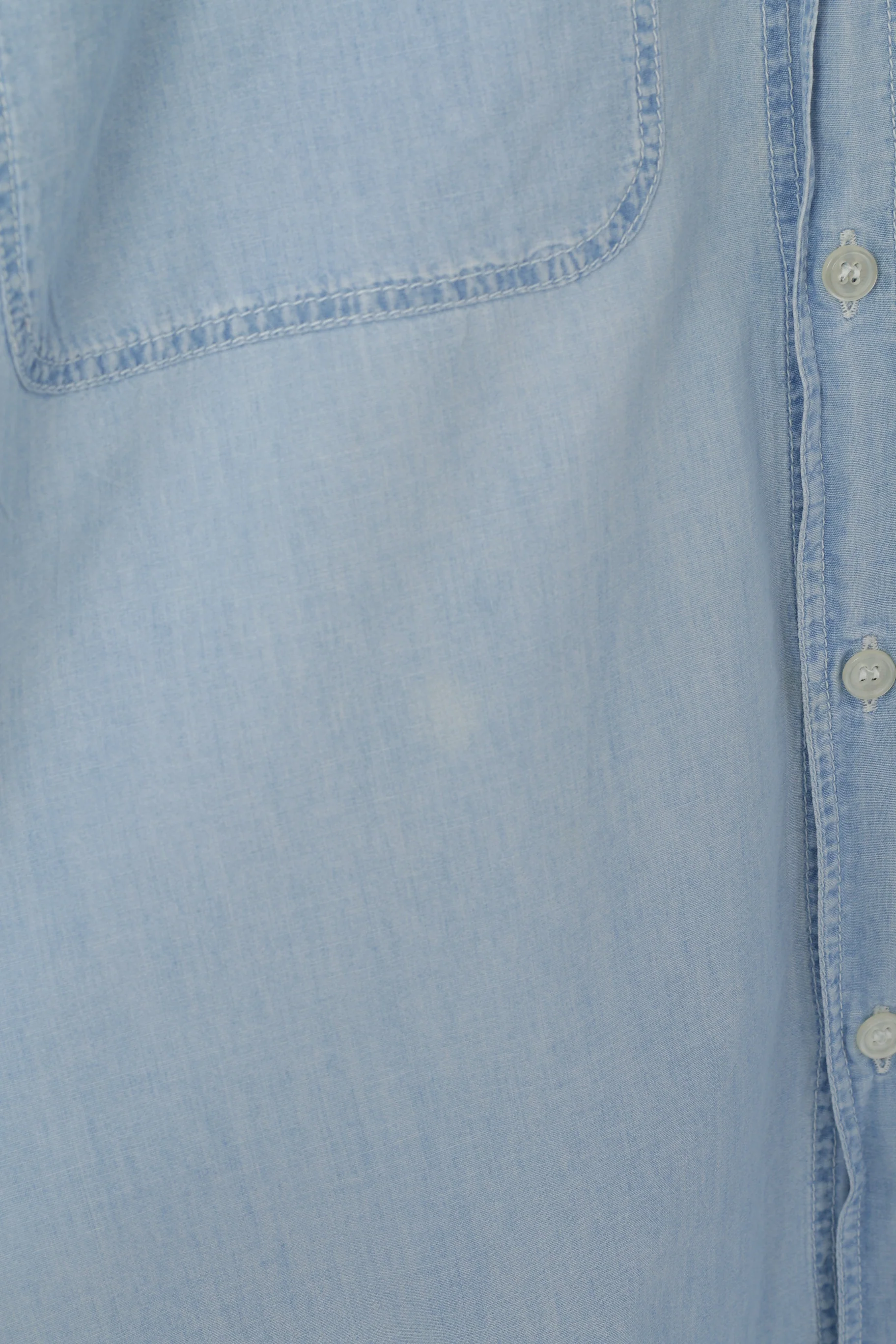 Calvin Klein Jeans Men L Casual Shirt Light Blue Cotton Soft Long Sleeve Top - Image 4