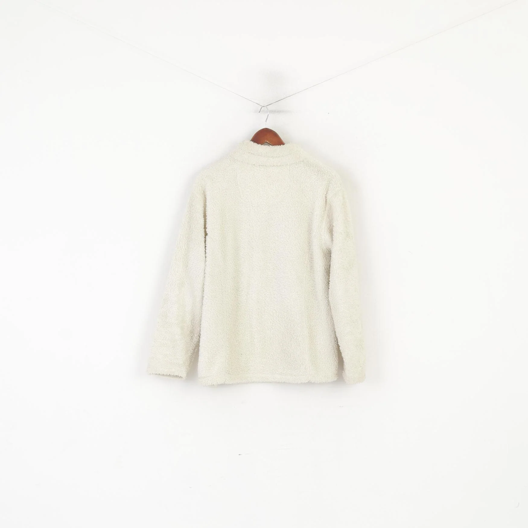 Regatta Women 16 42 XL Fleece Top Beige Fluffy Sweatshirt Zip Neck Soft Blouse - Image 6