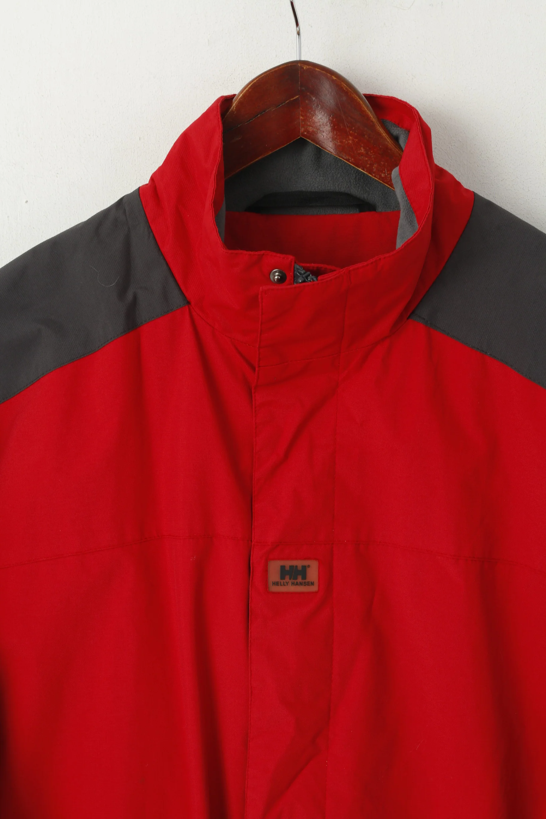 Helly Hansen Men M (S) Jacket Red Outdoor Zip Up Nylon Waterproof Mountain Hiking Top - Image 2
