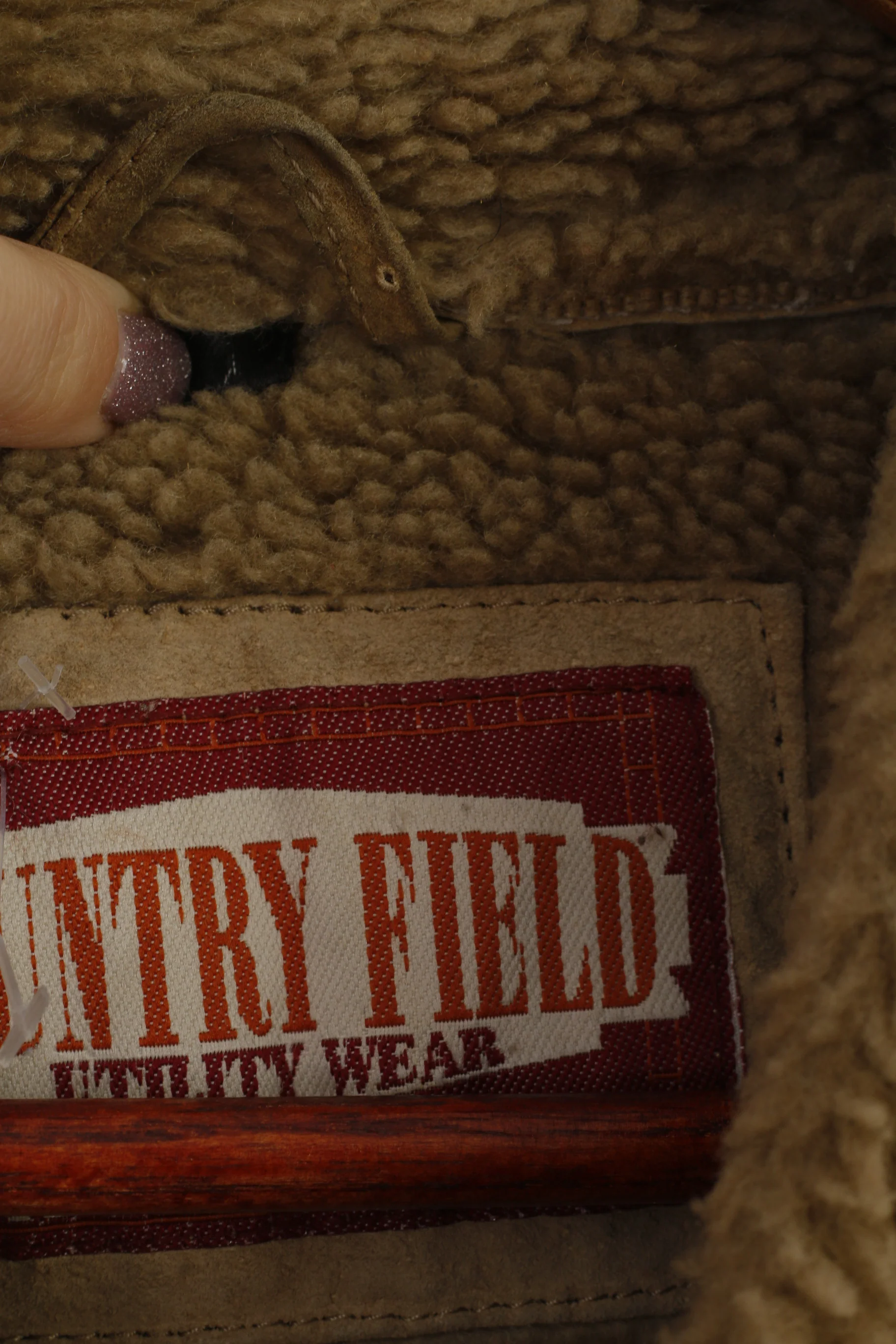 Angelo Litrico C&A Women M Jacket Beige Leather Vintage Country Field Zip Up Top - Image 5