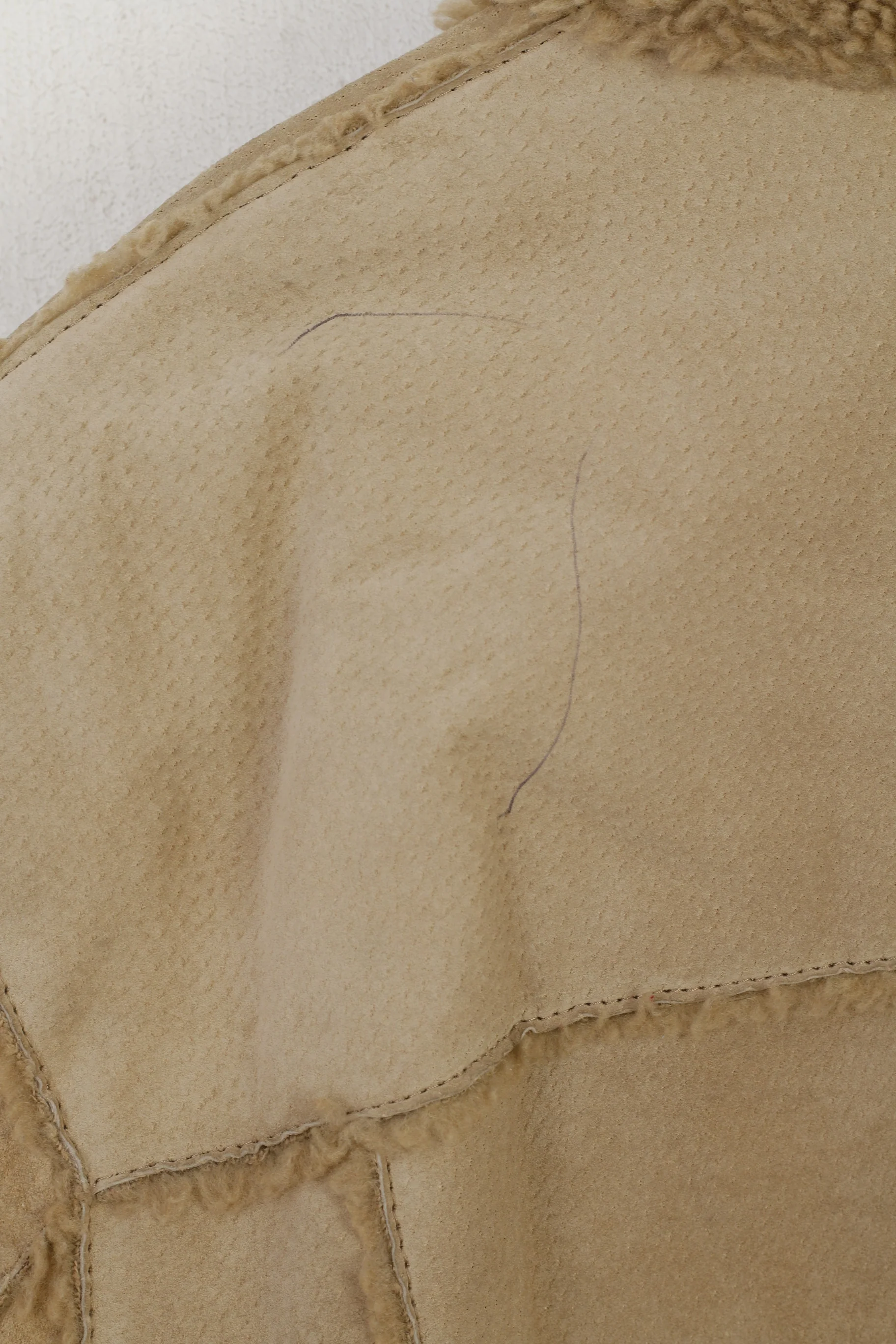 Angelo Litrico C&A Women M Jacket Beige Leather Vintage Country Field Zip Up Top - Image 7