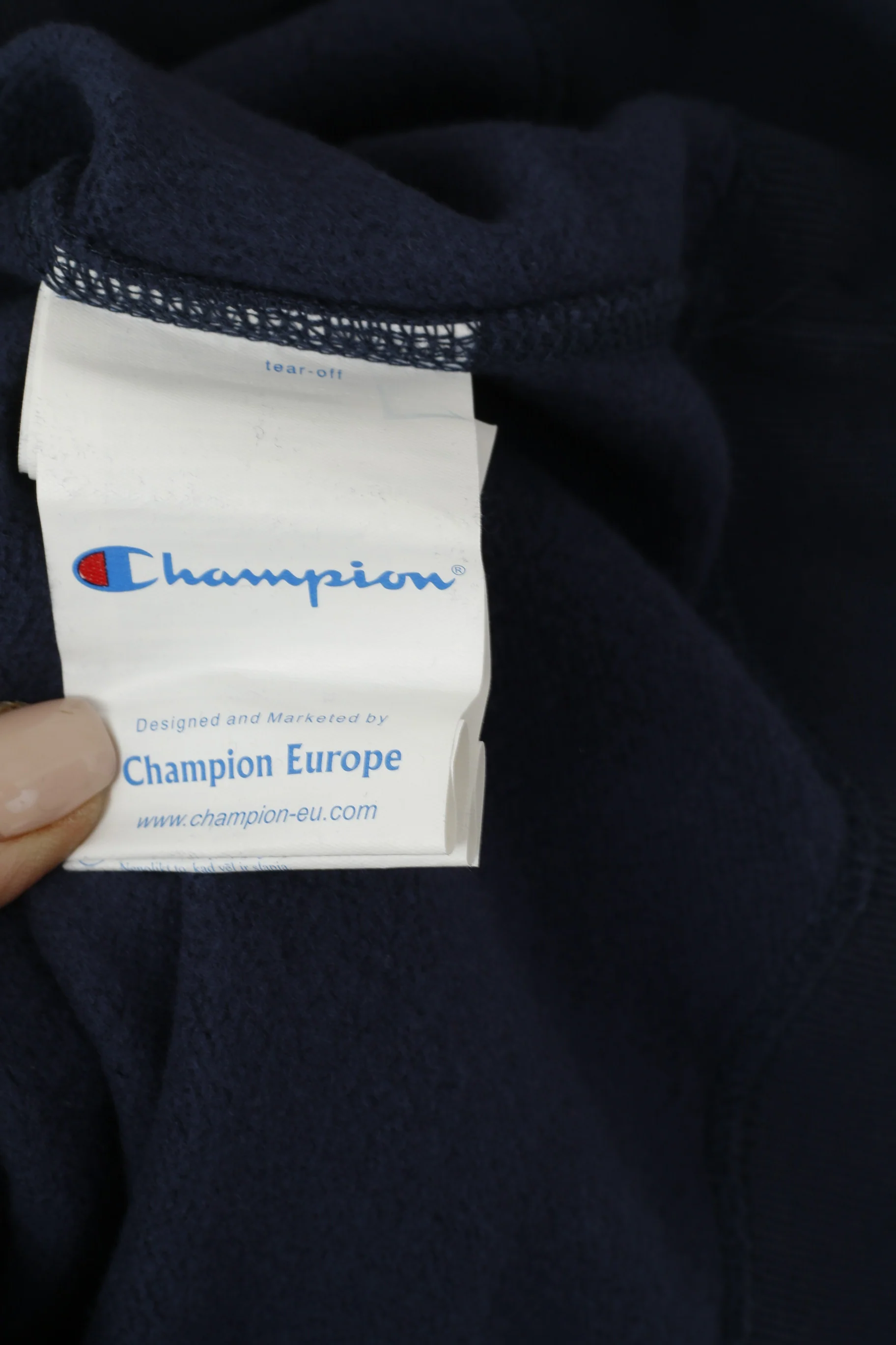 Champion Men S Sweatshirt Navy Cotton New York Graphic Crew Neck Top - Image 4