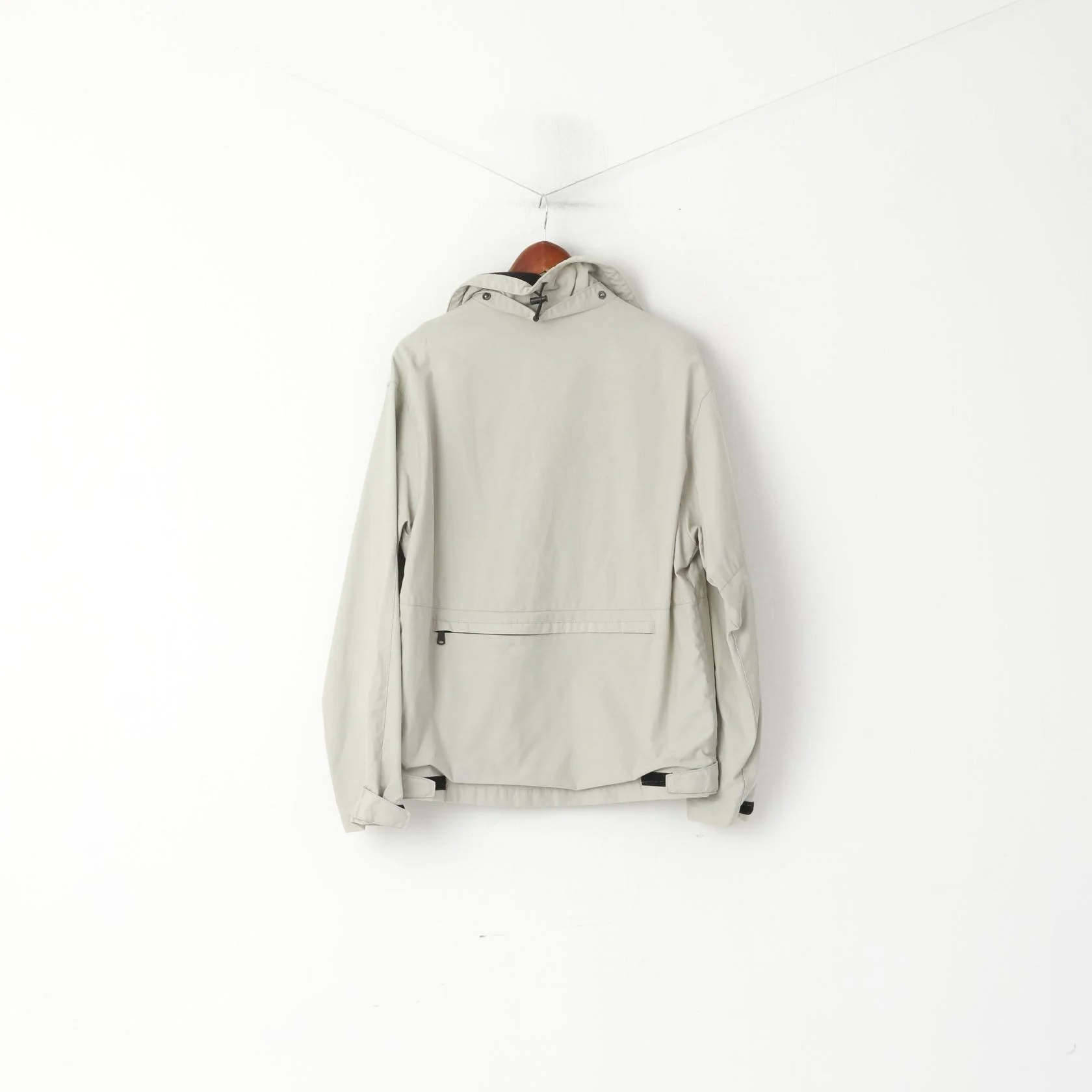 Peak Performance Men M Jacket Grey Cotton Nylon Blend Outdoor Full Zipper Top - Image 6