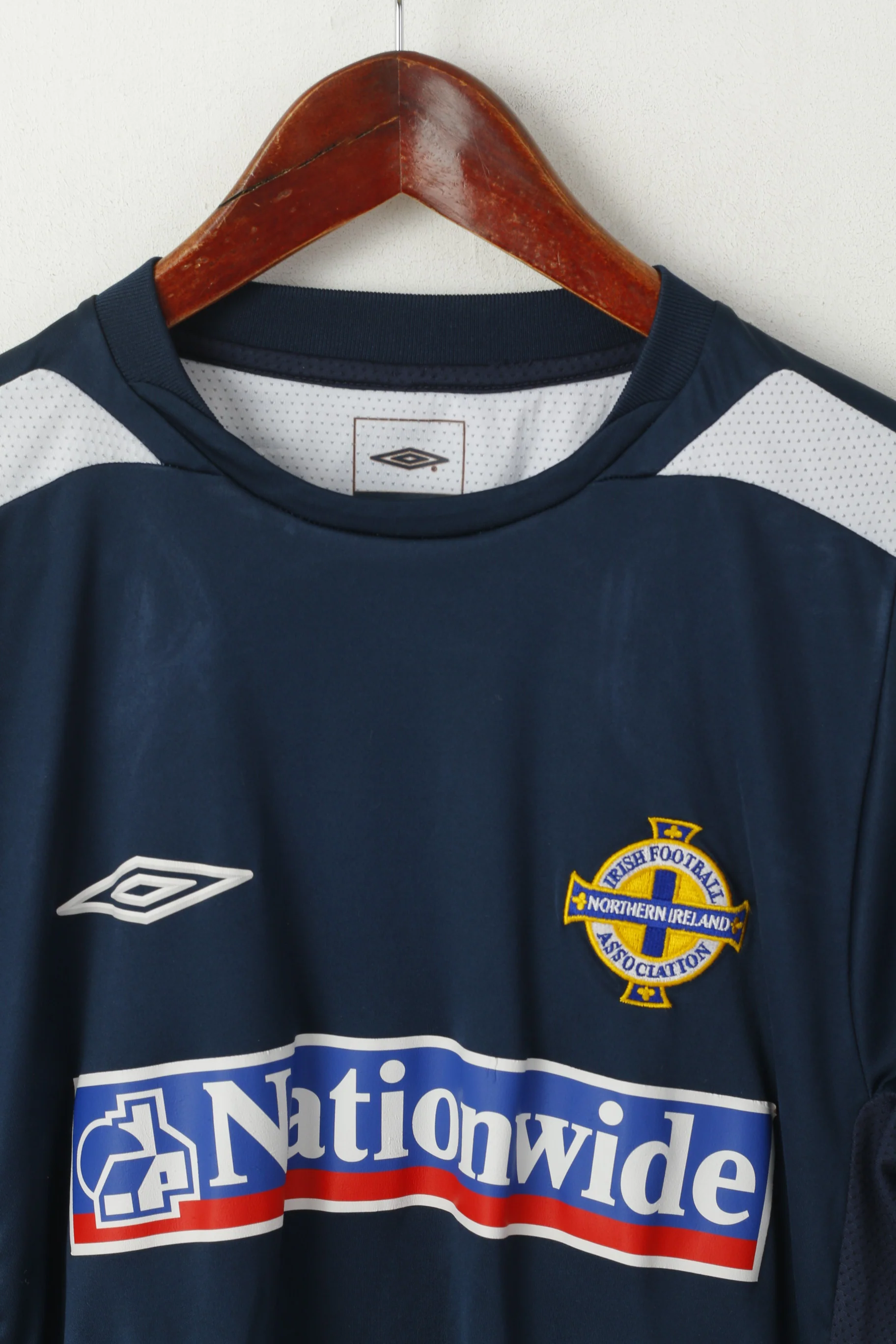 Umbro Men S Shirt Navy Irish Football Association Jeresy North Ireland Top - Image 2