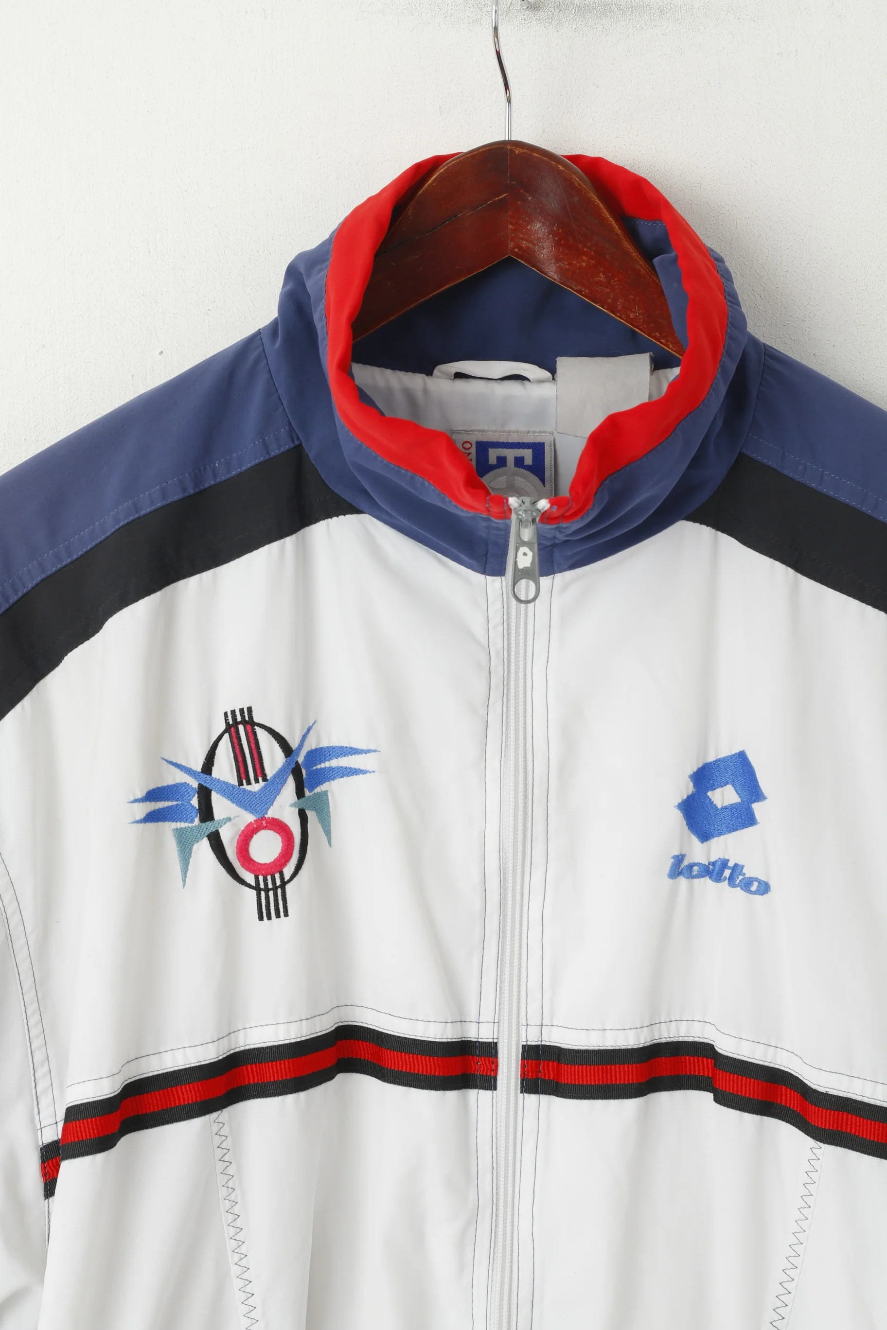 Lotto For Boris Becker Men M Jacket White Vintage Tennis Italiano Zip Up Track Top - Image 2