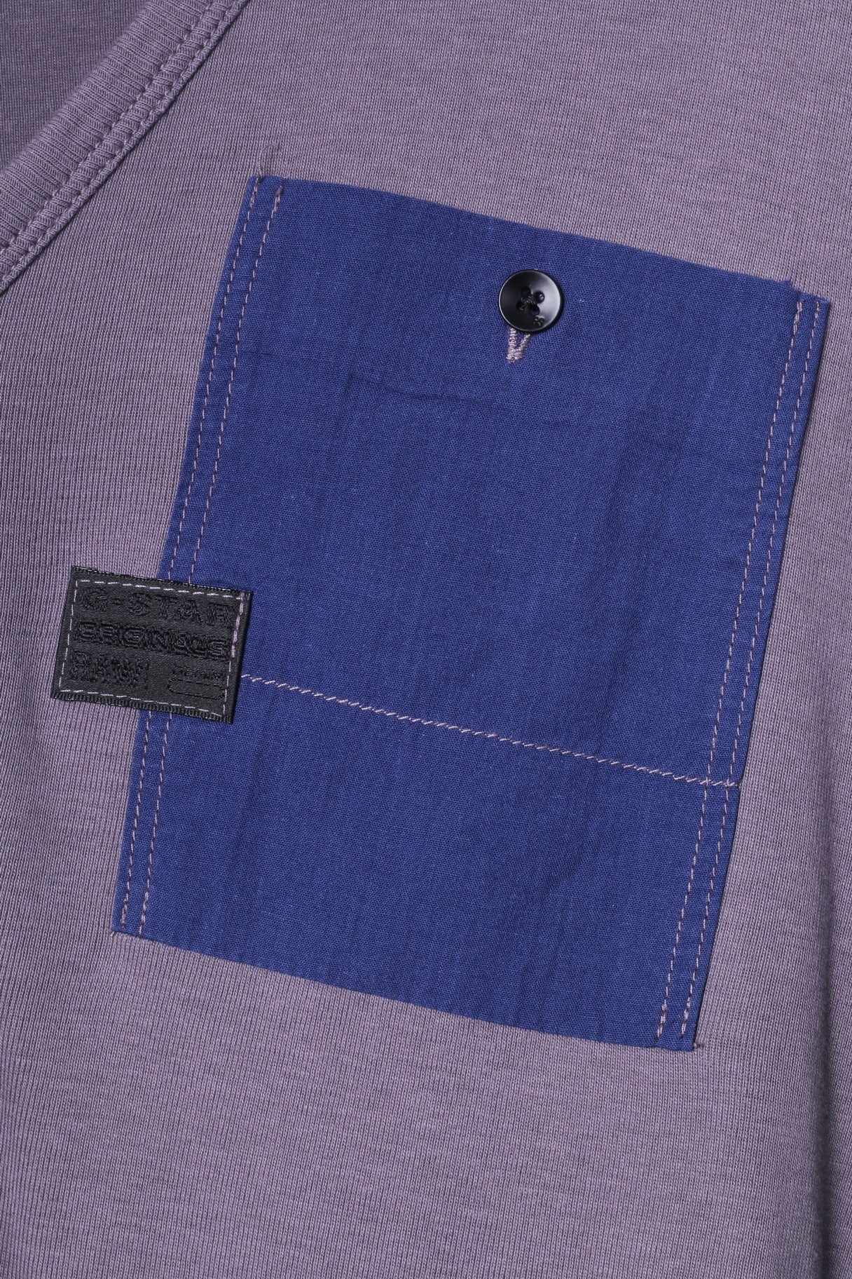 G-Star Raw Mens XL Long Sleeved Shirt Grey Stretch Cotton Radar Granddad Top - Image 3