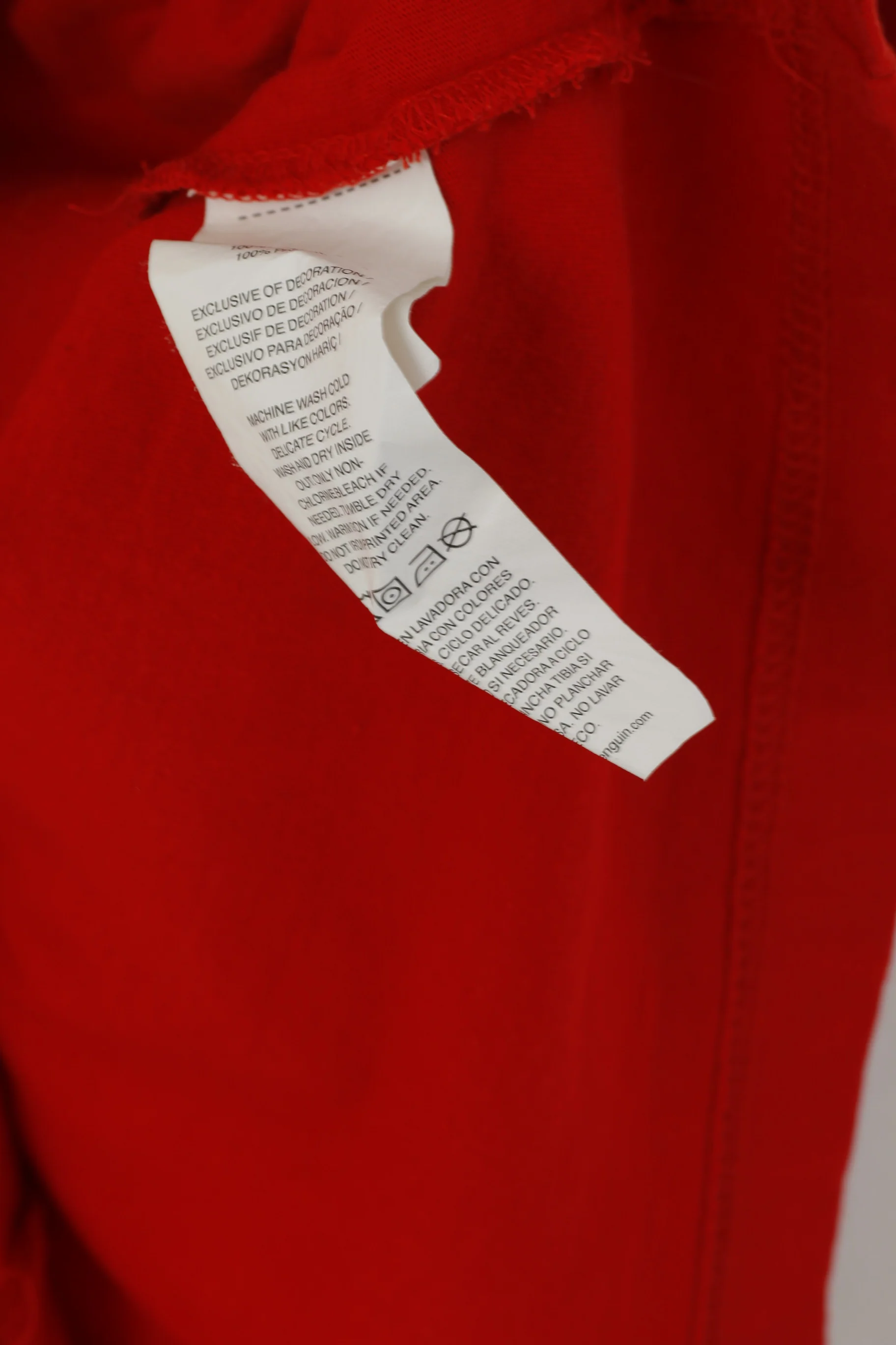 An Original Penguin Men M Shirt Red Cotton Graphic Crew Neck Soft Top - Image 4
