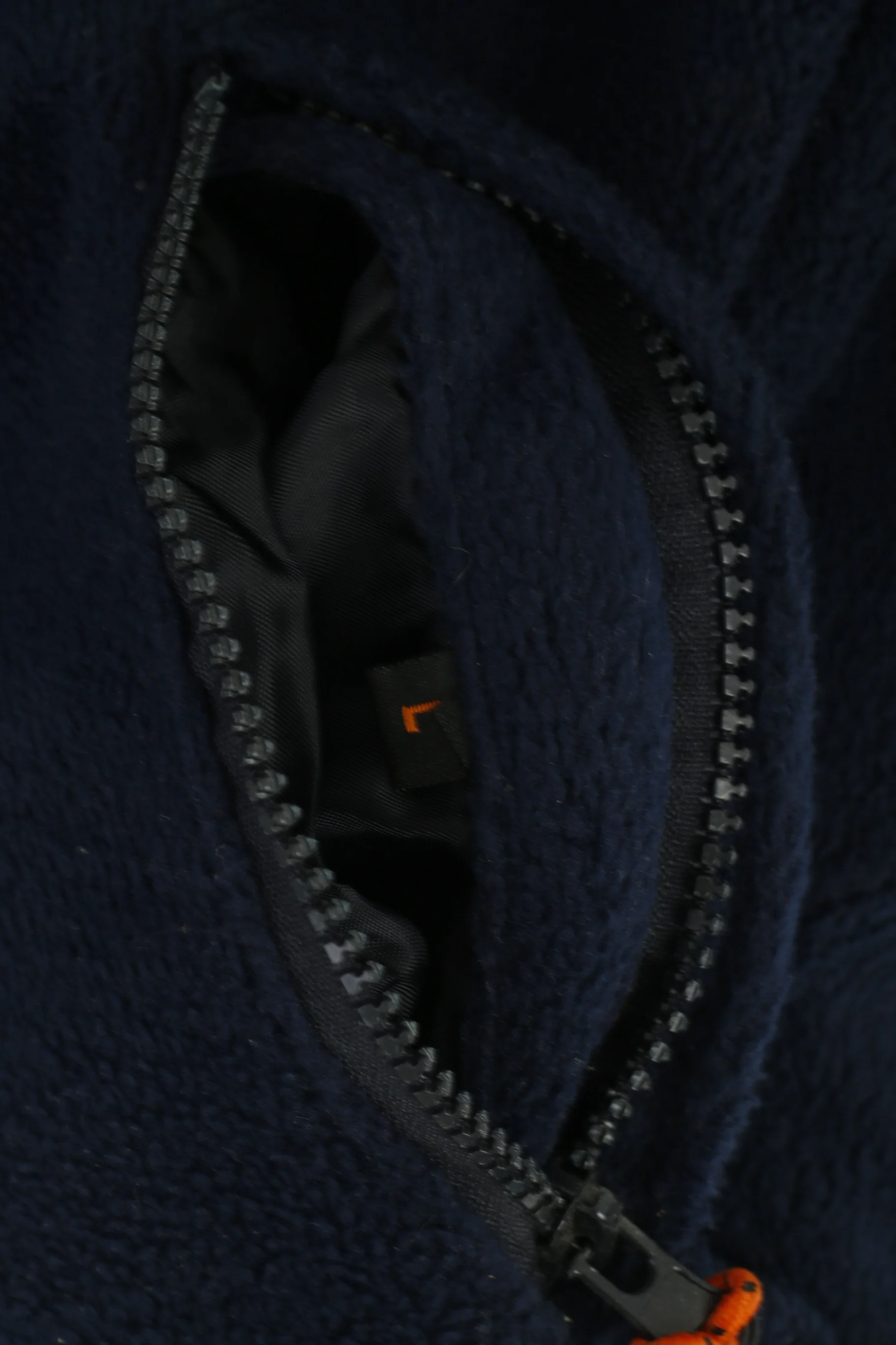 American Exchange Men L Jacket Navy Green Double Sided Fleece Zip Up Sportswear - Image 4