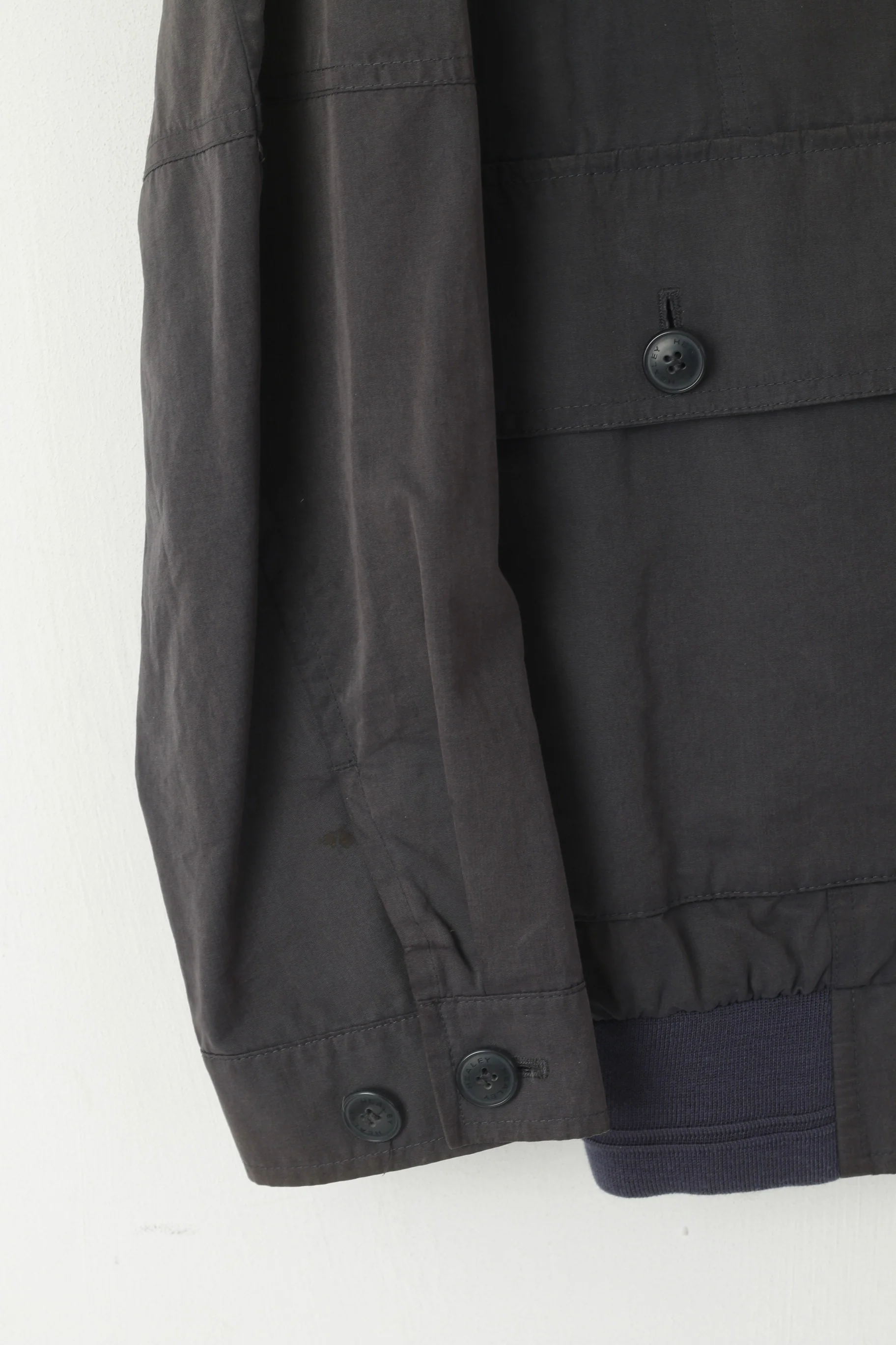 Healey Men L Jacket Dirty Blue La Carrera Panamericana Cotton Sport Buttoned Top - Image 3