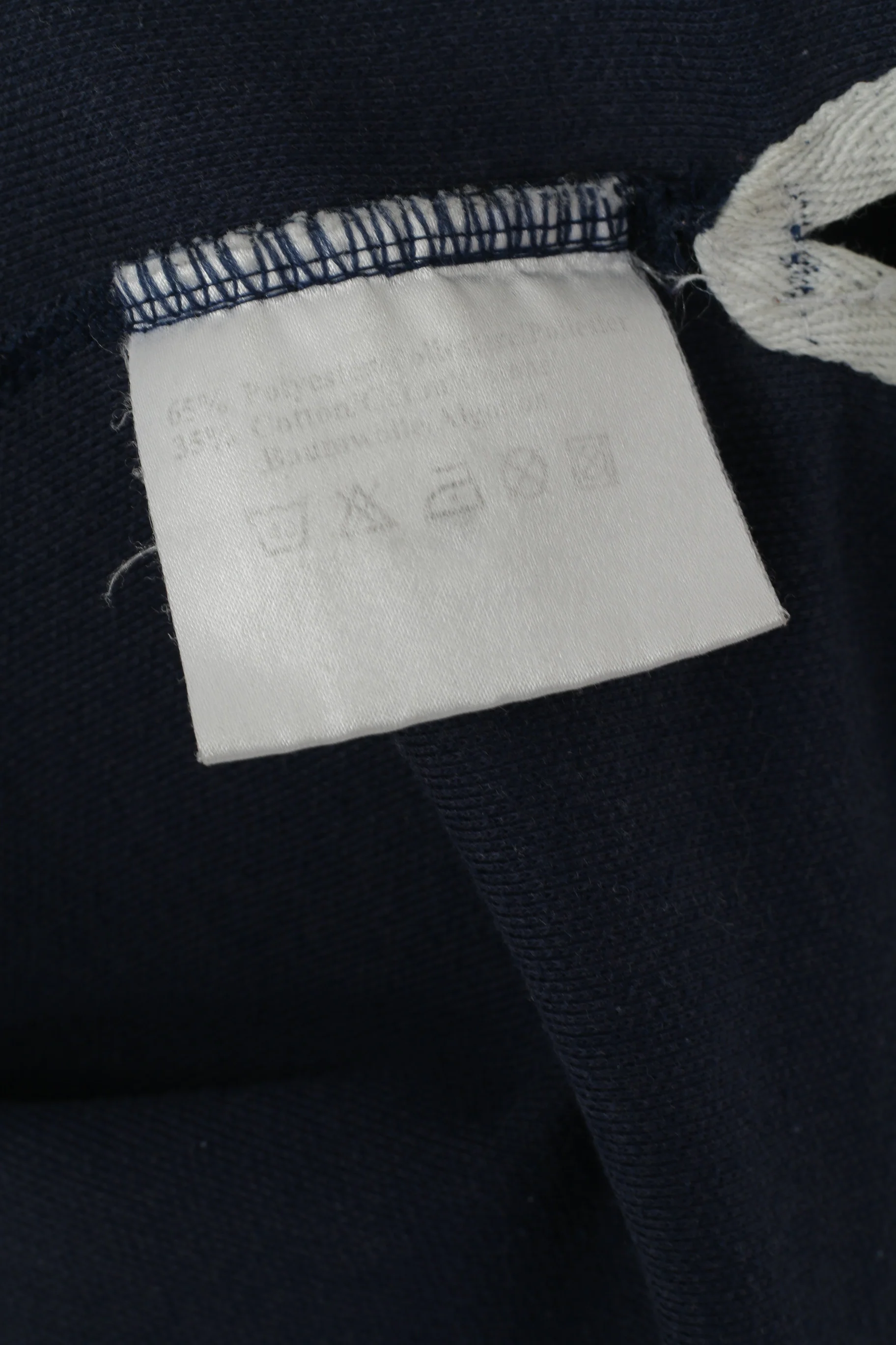 Umbro Men XL Polo Shirt Navy Cotton Blend SHort Sleeve Vintage 90s Top - Image 5