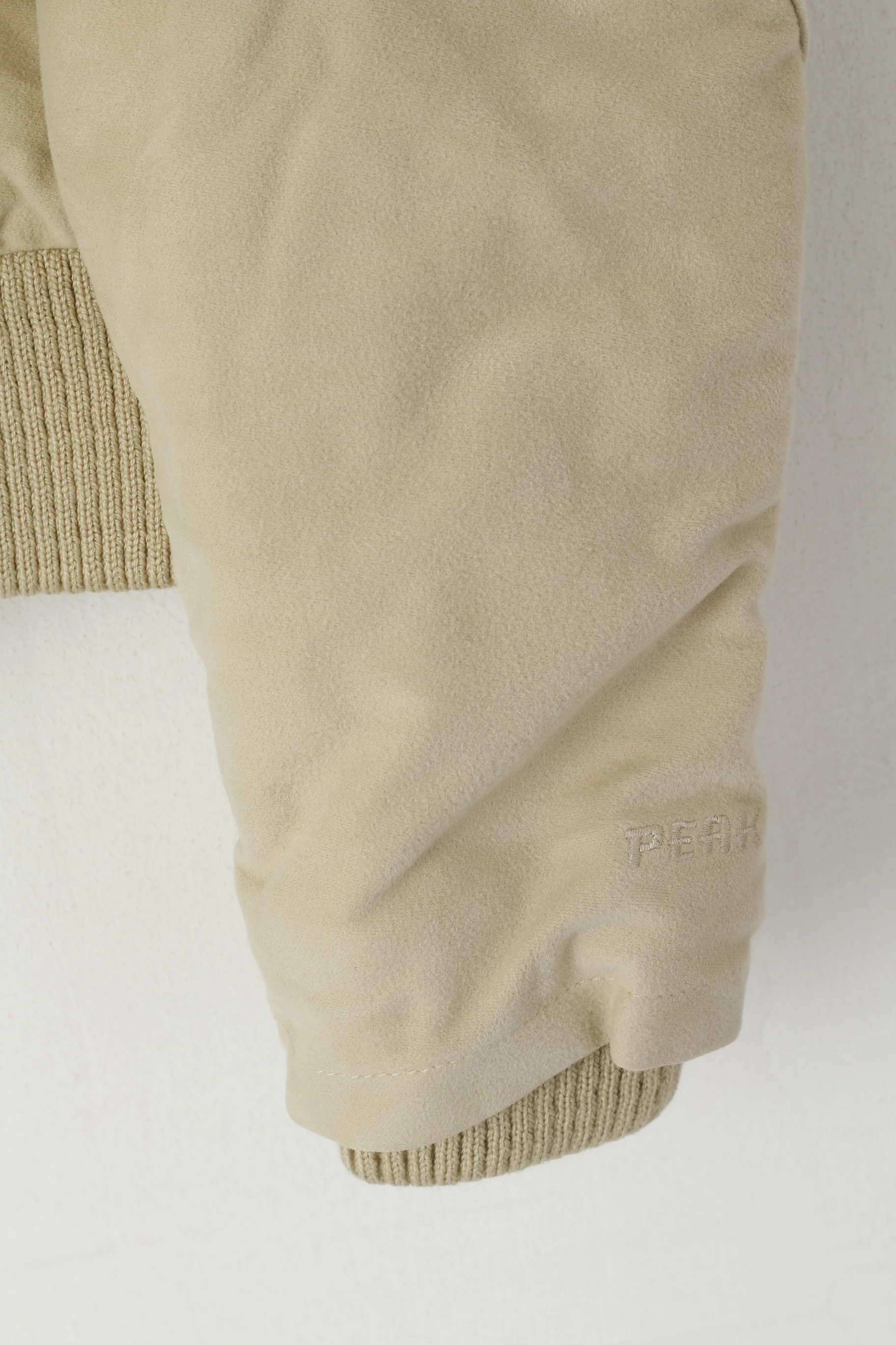 Peak Performance Women M Jacket Beige Cotton Bomber Mollie J Full Zipper Top - Image 3