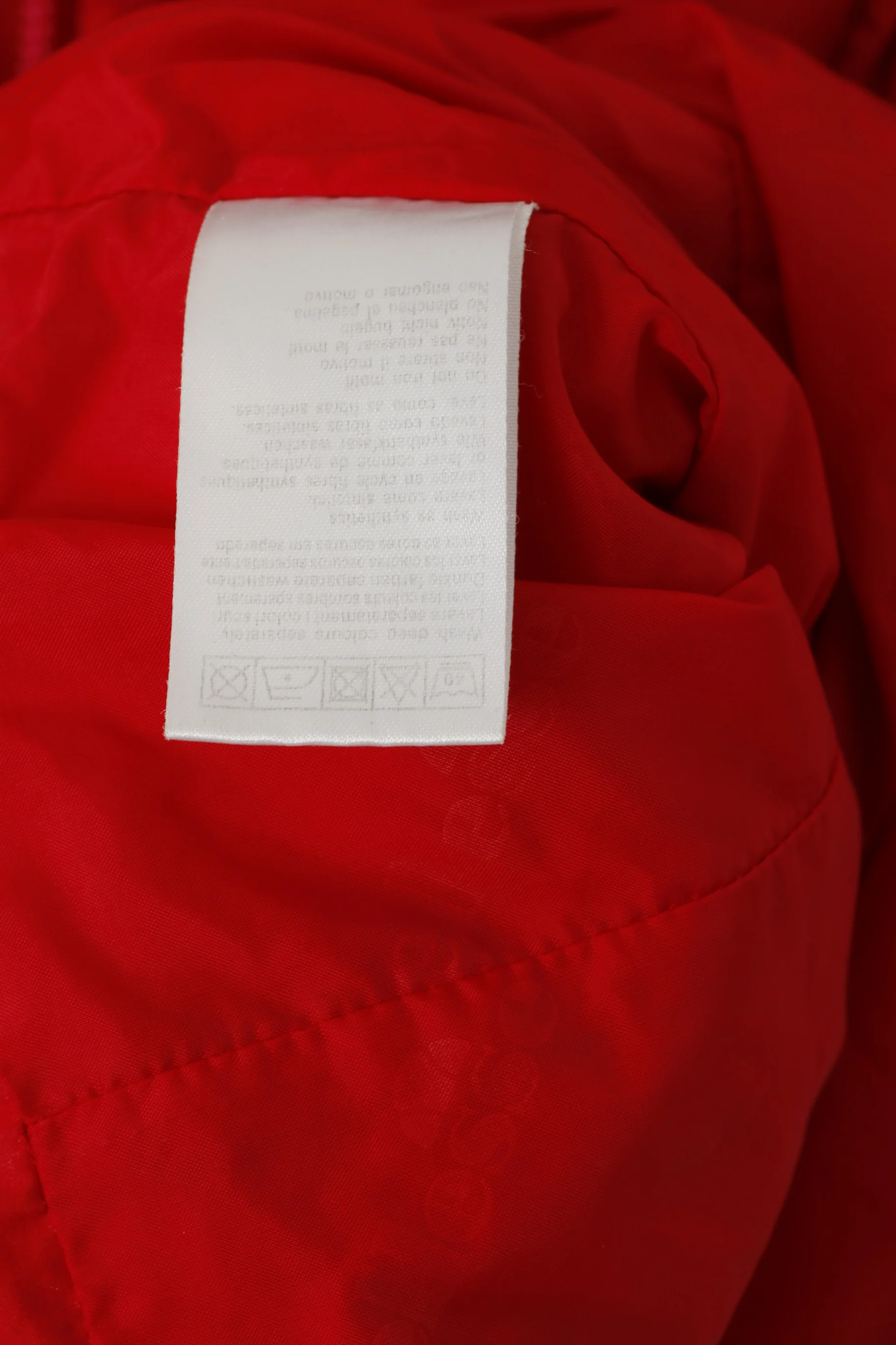 Ellesse Women 14 36'' M Jacket Red Full Zipper Padded Cropped Retro Top - Image 6