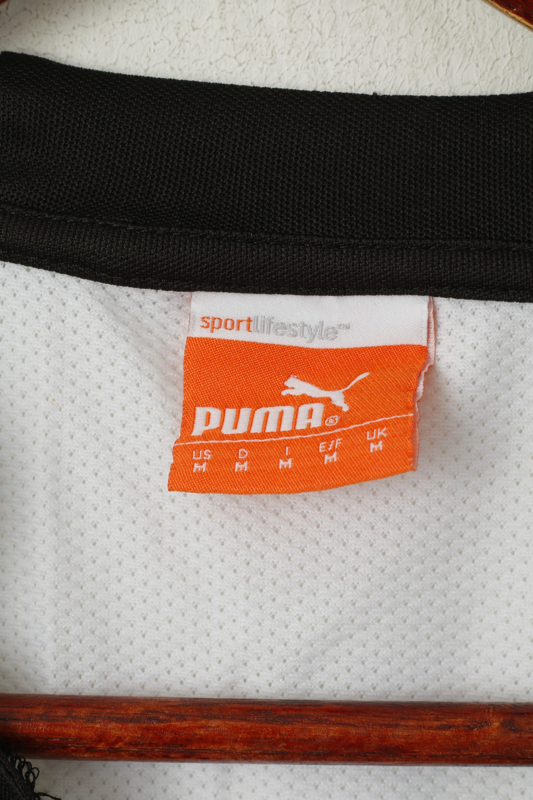 Puma Newcastle United Men M Shirt Black White Striped Football Club Jersey Top - Image 3