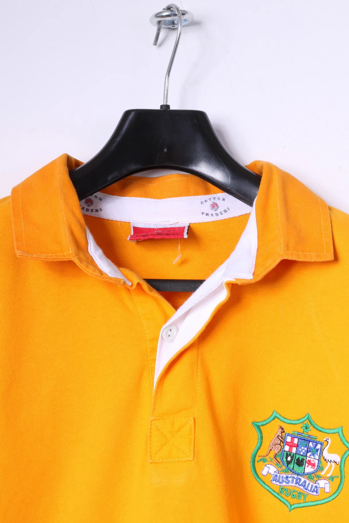 Cotton Traders Men L Polo Shirt Orange 100% Cotton Australia Rugby Top - Image 2