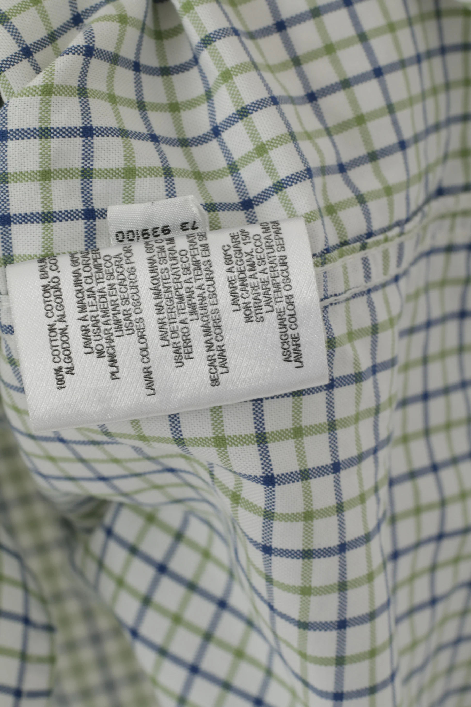 Gant Boys 15 Age Casual Shirt Green Cotton Tattersal Button Down Collar Long Sleeve Top - Image 5
