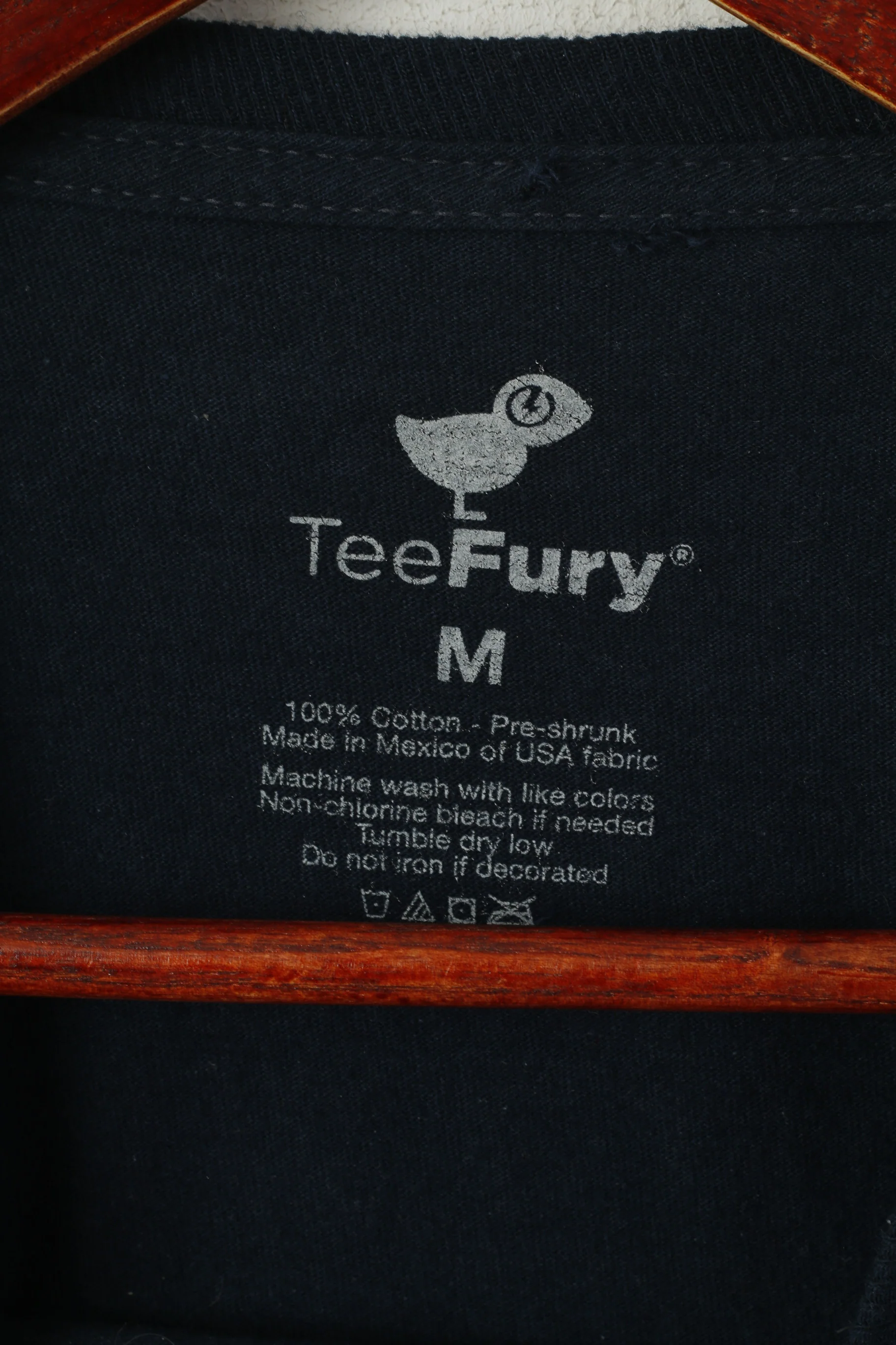 TeeFury Men M T- Shirt Navy Cotton Graphic Police Public Call Box Funny Top - Image 3