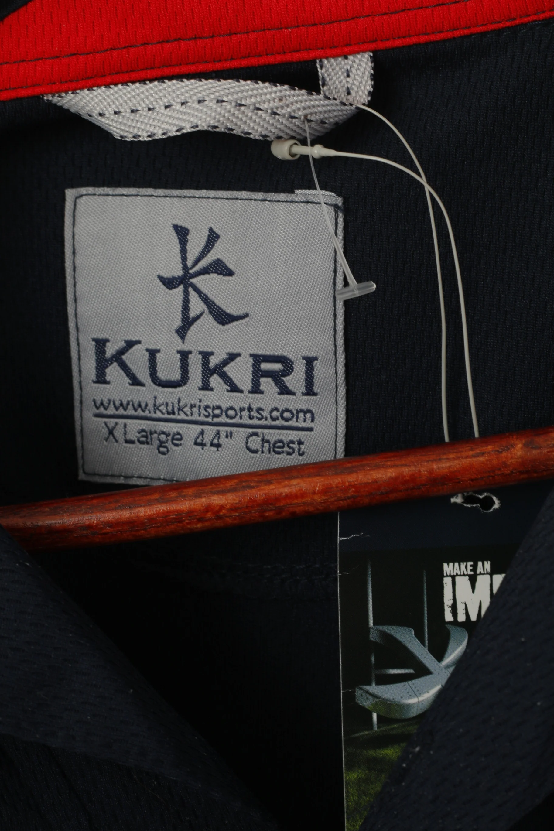New Kukri Men XL Polo Shirt Navy England Cricket Sixes Hong Kong Jersey Top - Image 3
