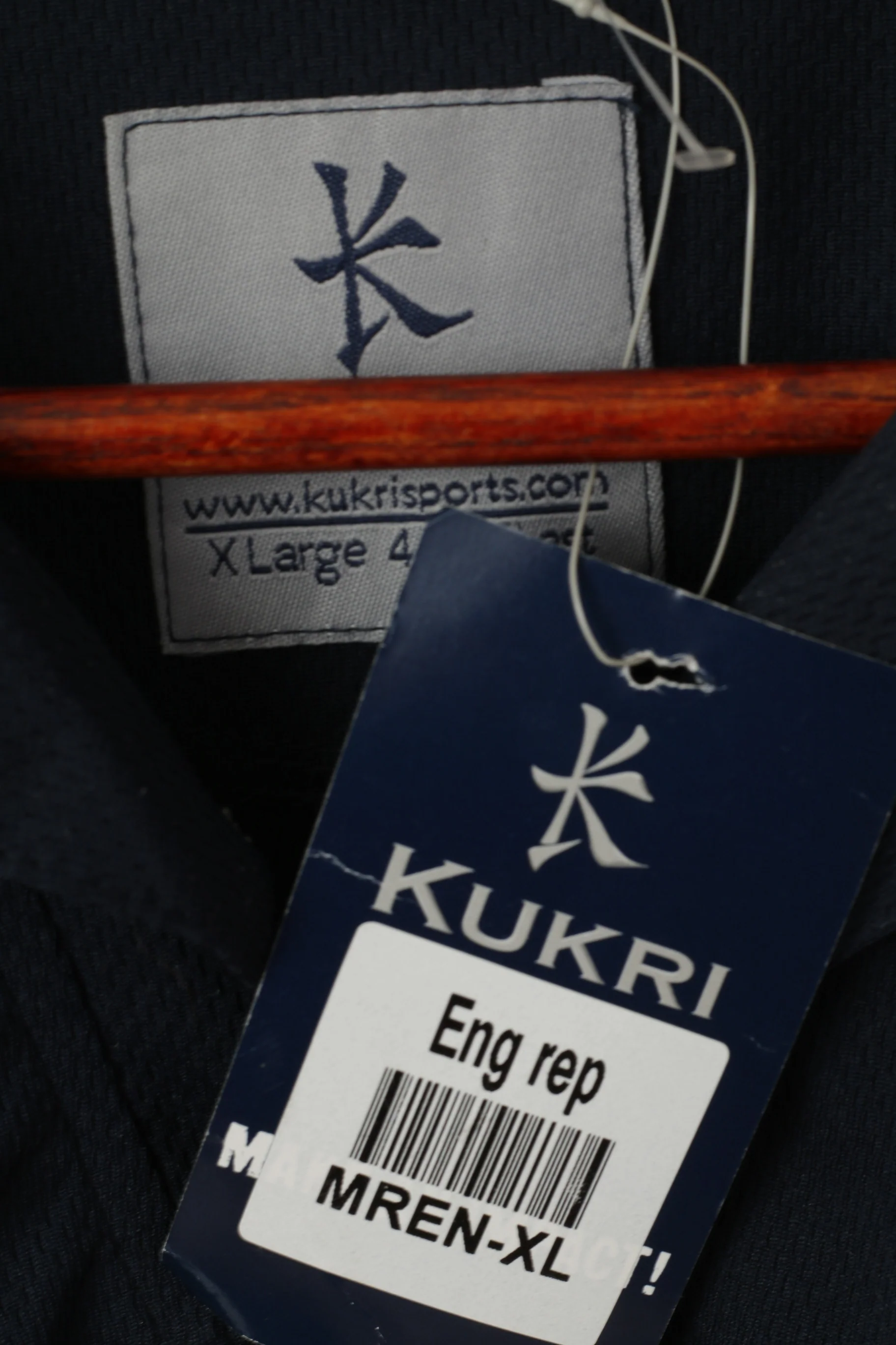 New Kukri Men XL Polo Shirt Navy England Cricket Sixes Hong Kong Jersey Top - Image 4