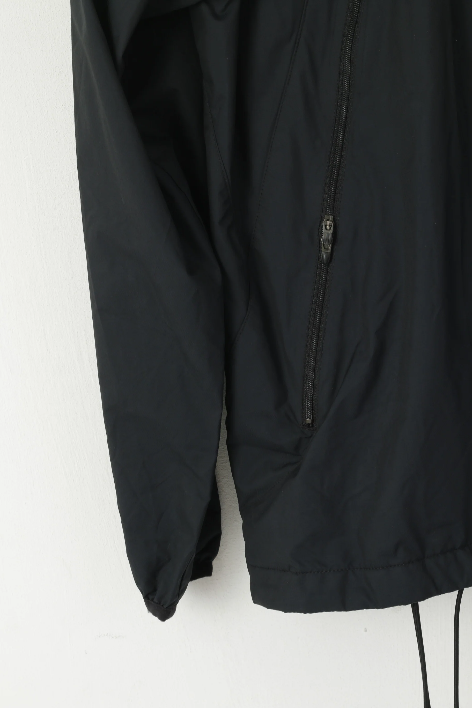 Nike Men L Jacket Black Run Training Sport Lightweight Full Zipper Slim Fit Reflective Track Top - Image 3