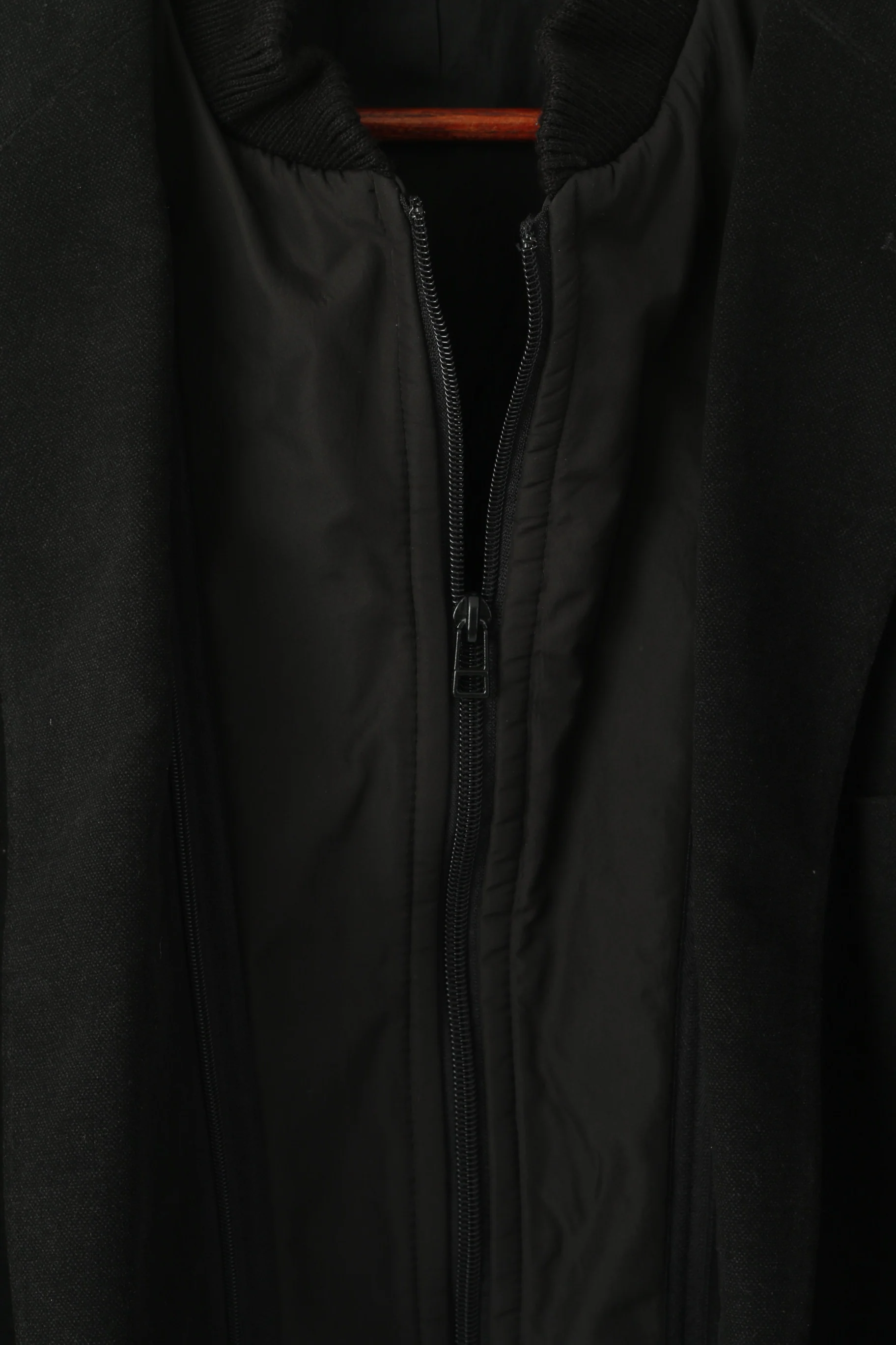 J. Philipp Belara Men 58 XL Blazer Black 2w1 Funel Neck Single Breasted Jacket - Image 4