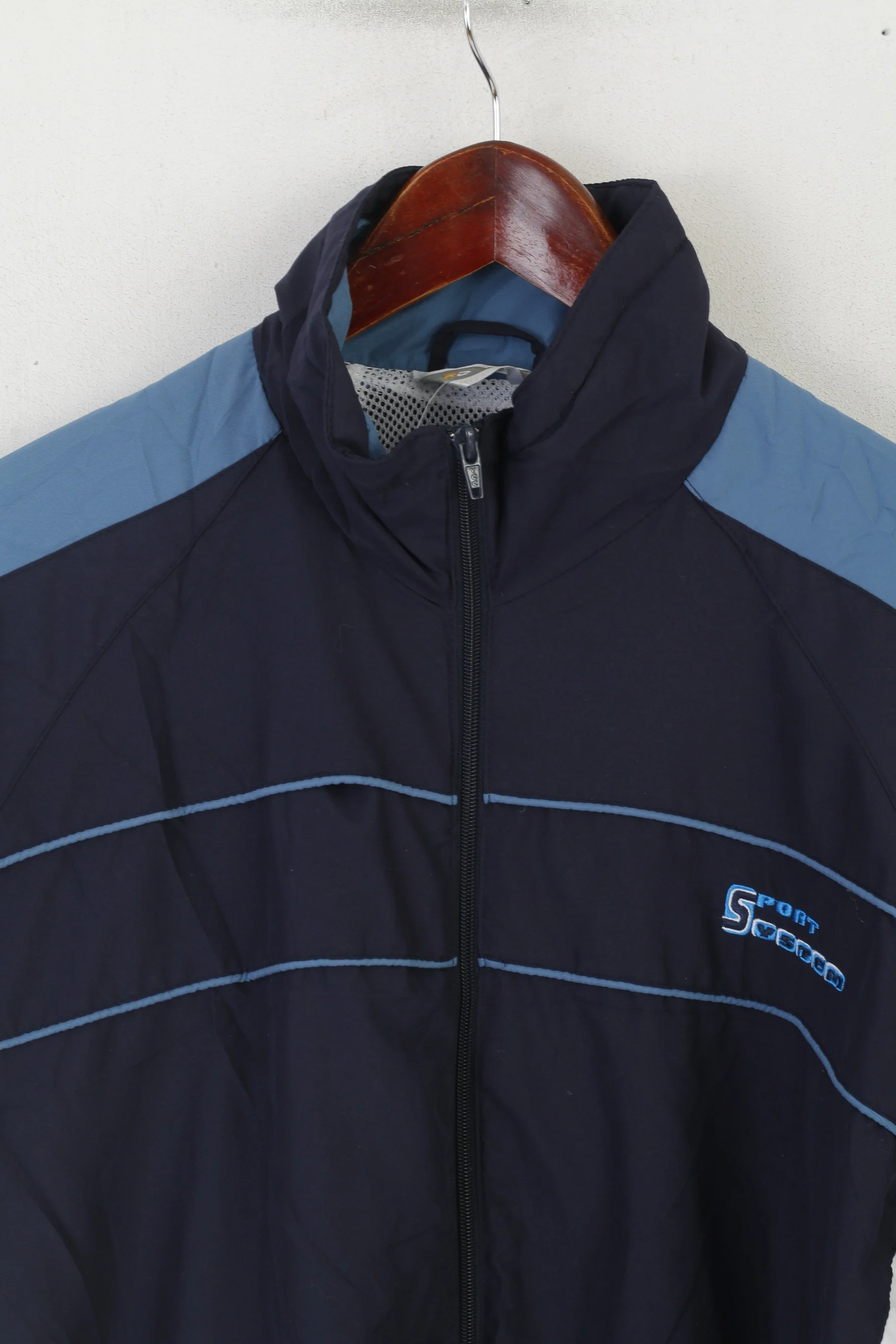 Rodeo Sports at C&A Men 52 L Jacket Navy Vintage Full Zipper Sportswear Top - Image 2