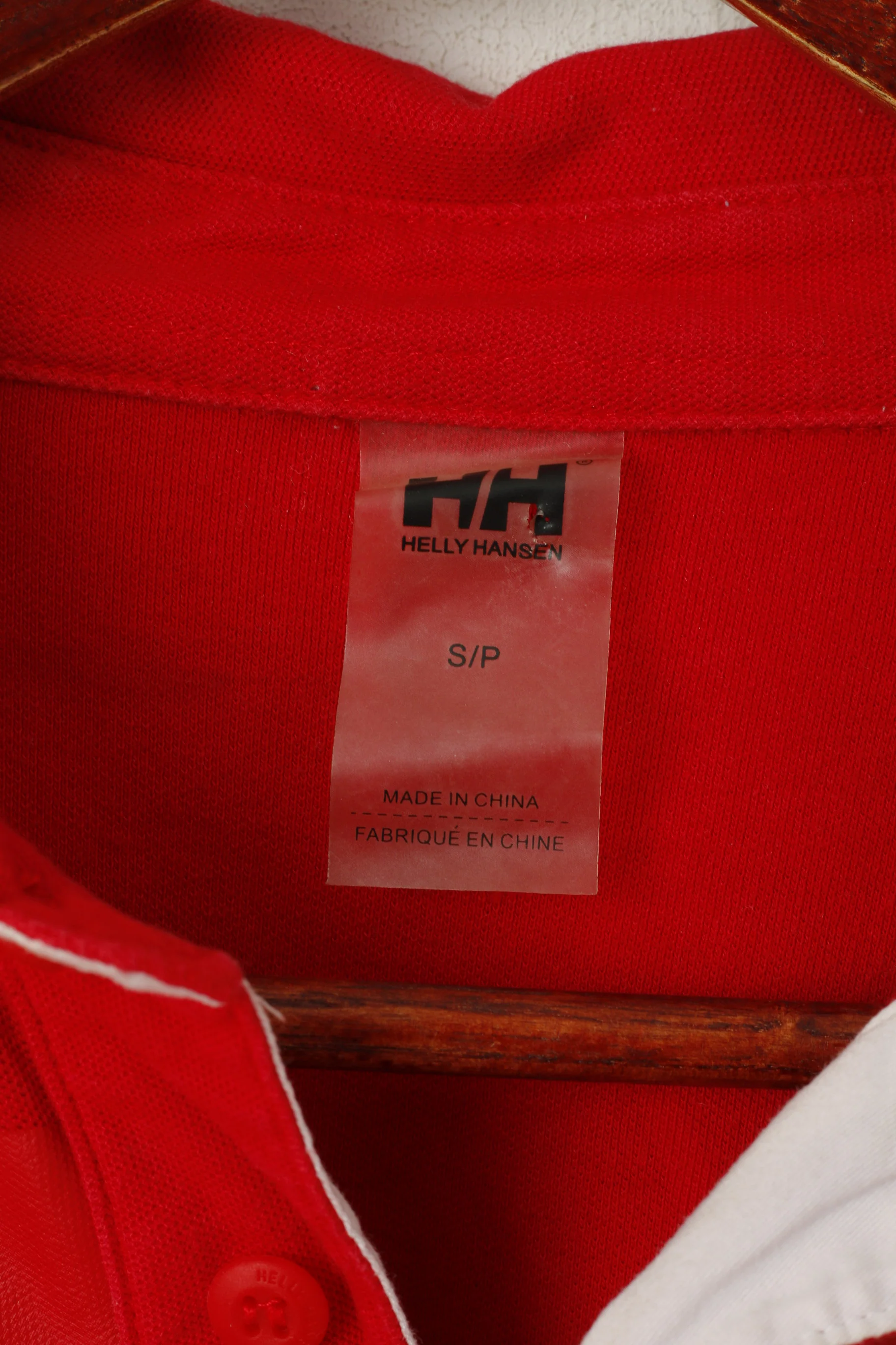 Helly Hansen Men S Polo Shirt Red Cotton Ebroidered Back Short Sleeve Top - Image 3